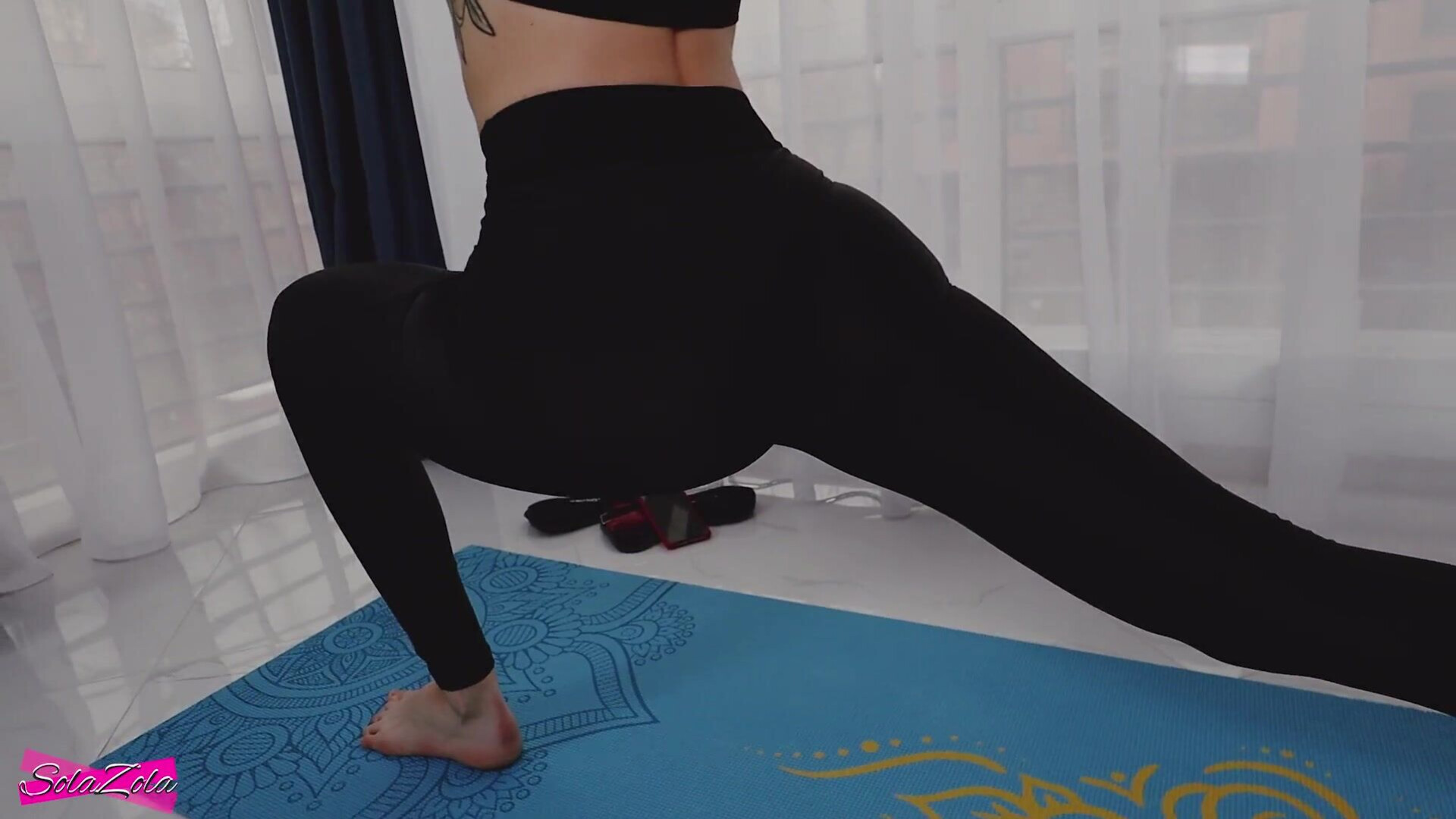 SolaZola Yoga Ended With A Cumshot On The Stomach Solazola - pov - hardcore - handjob