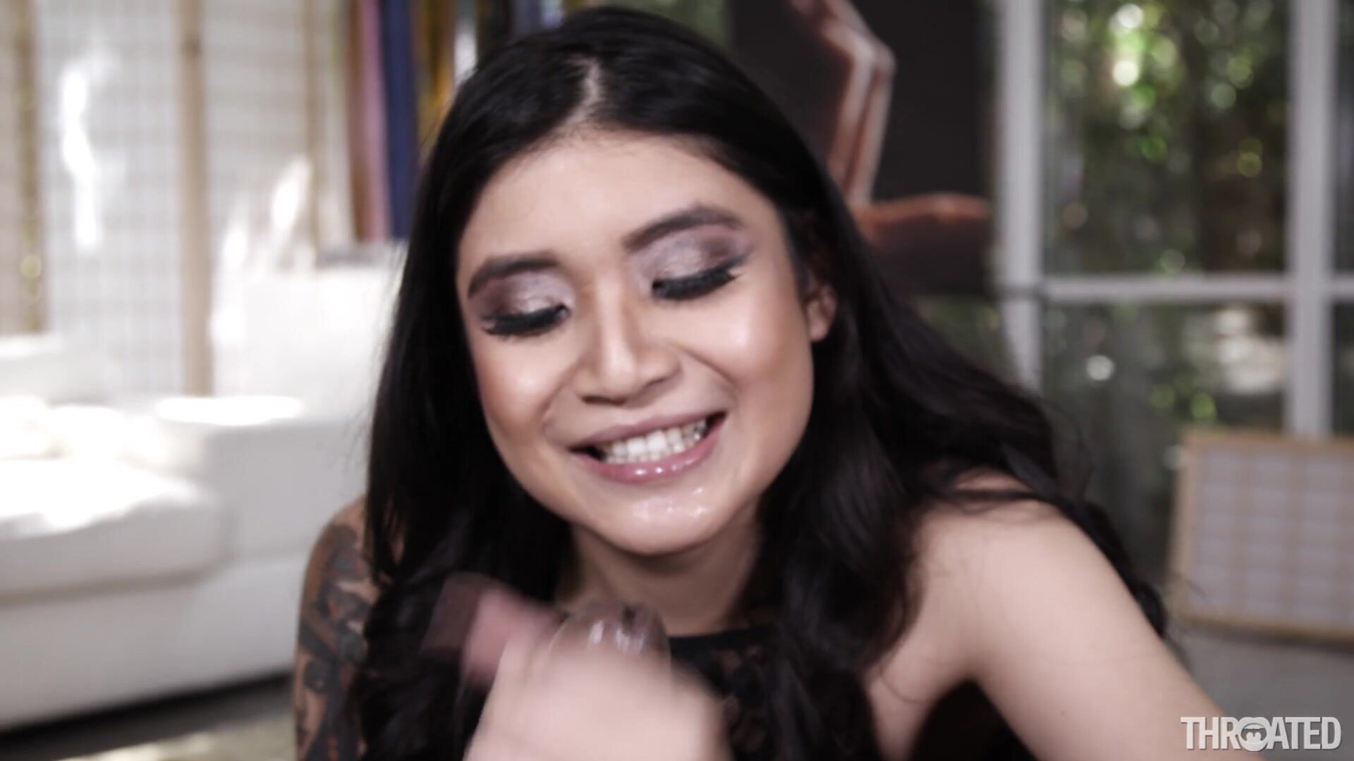 Throated Brenna Sparks Asian Mouth Vs Black Cock - interracial - asian - deepthroat - teen - black cock - facefuck - throatfuck - blowjob