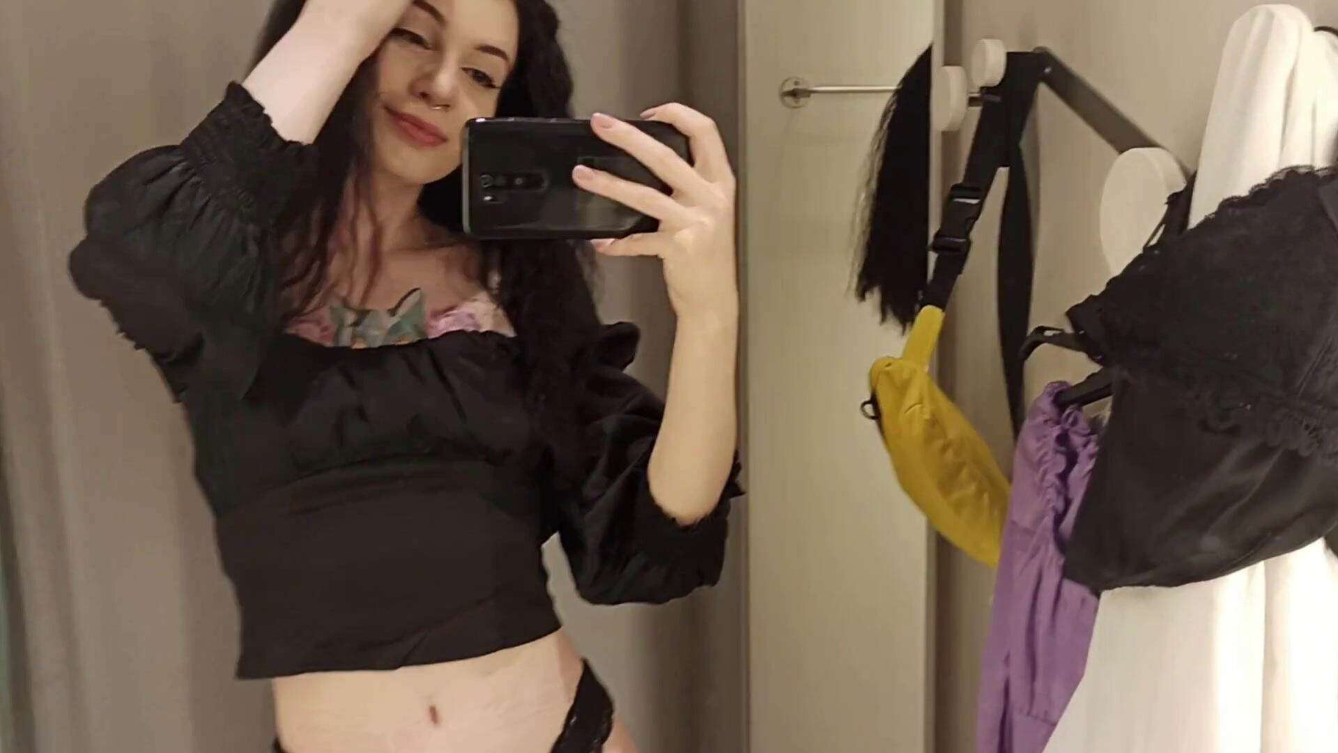 Alessia Moore Horny Girl Masturbates in a Fitting Room - amateur - hd porn - blowjob
