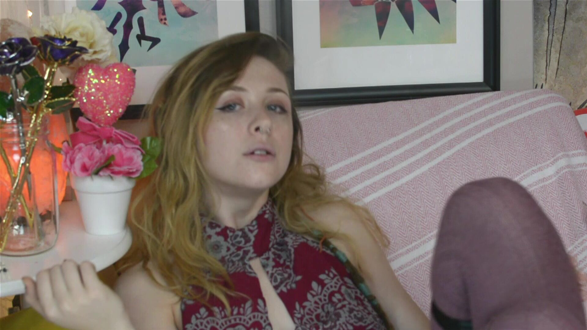Arabella Fae Valentines Smoketoke And Fuck - masturbation - small tits - teen