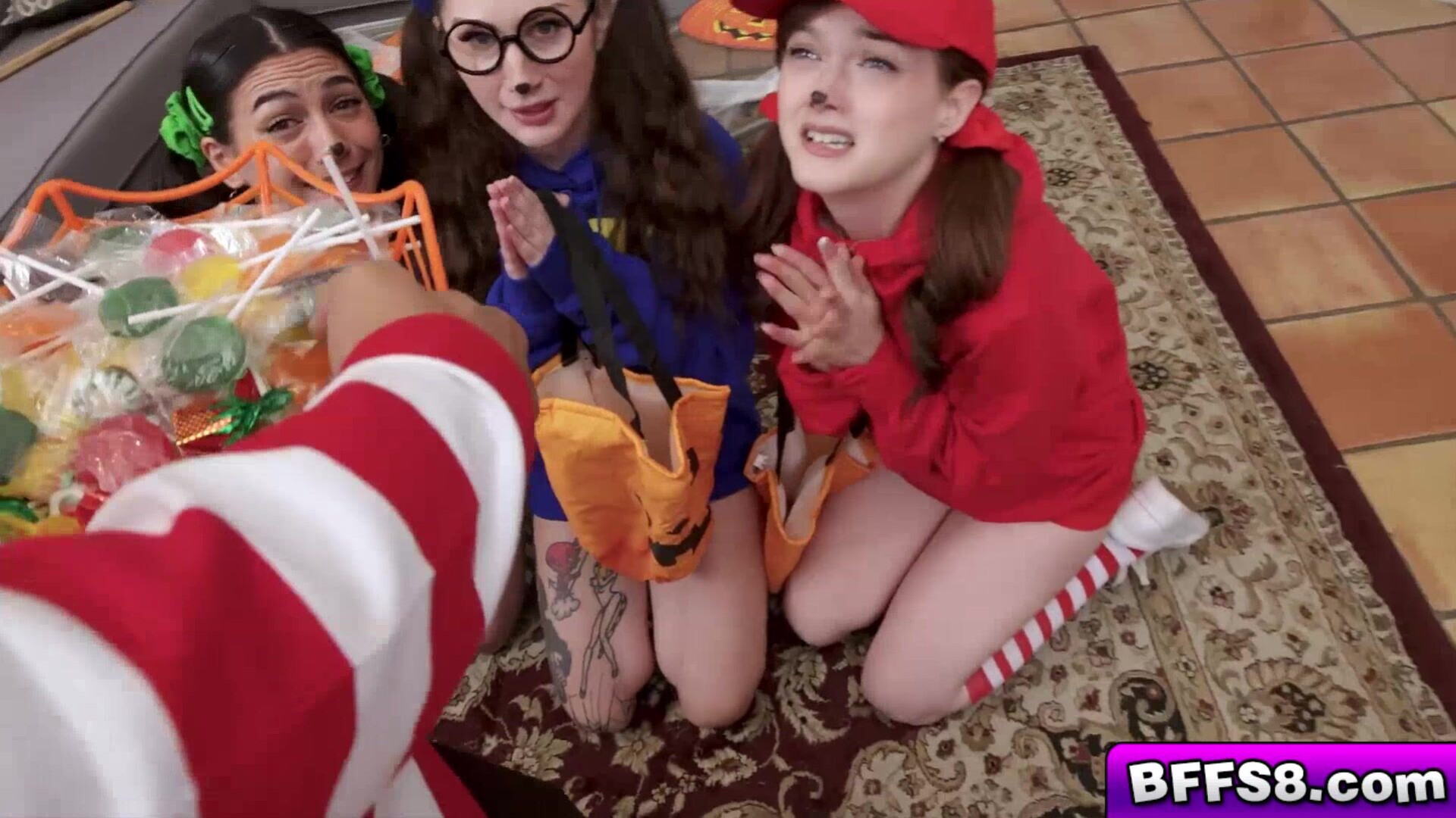 Clitmunks Jade Valentine Bella Blu and Megan - teen - foursome - brunette - big ass - big tits - big cock - pussy - fingering - blowjob - deepthroat