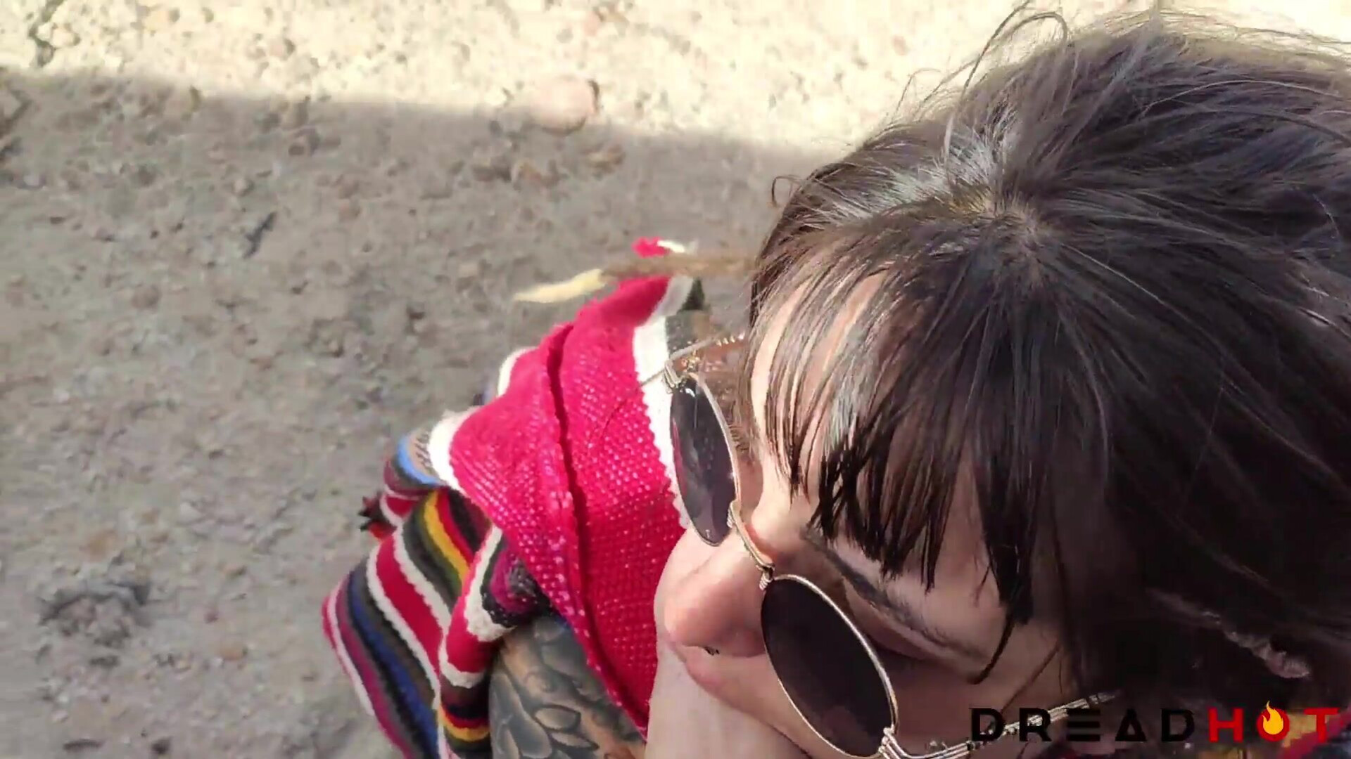 DH 34 Two cumshots in the mouth in public on the biggest salt flat in the world - brunette - beautiful - blowjob
