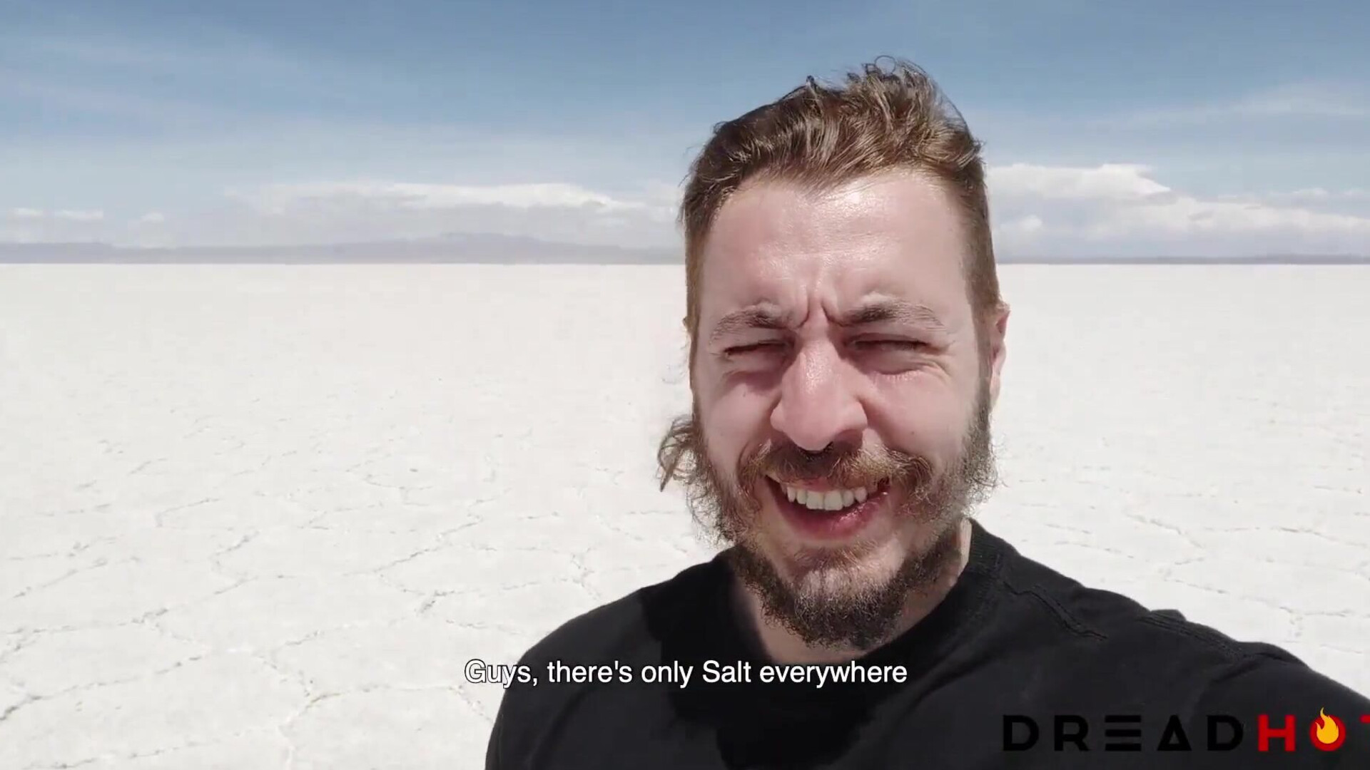 DH 34 Two cumshots in the mouth in public on the biggest salt flat in the world - brunette - beautiful - blowjob