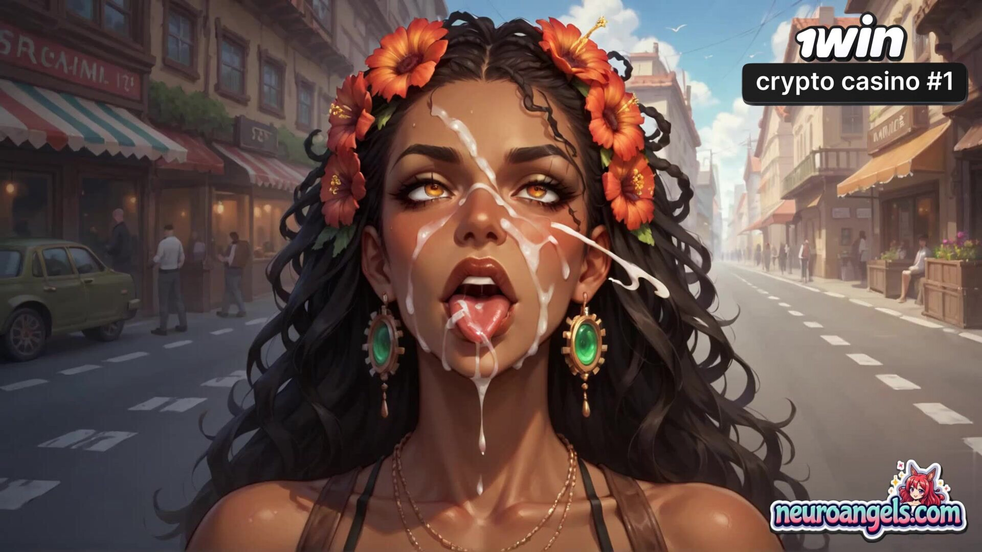Milk Soaked Street Seduction Hardcore Parisian Sex - hardcore - street - milk - splatter - ai generated - romantic - sex - drips - cream