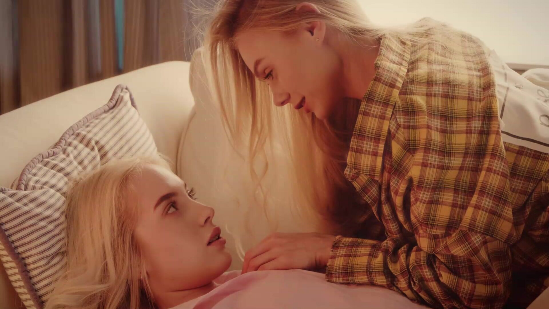 Nancy A & Emma White First Orgasm From A Girl - lesbian - small tits