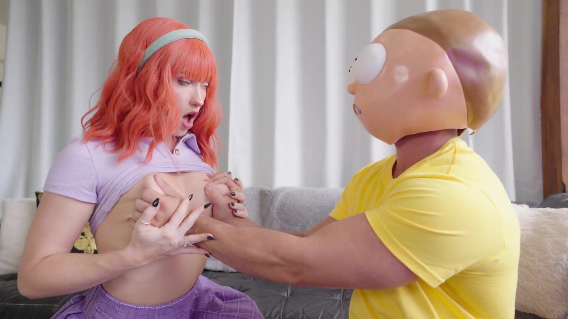 Scarlet Chase RICK & MORTY 'Morty Finally Get's to Give Jessica His Pickle! And Glaze - anal