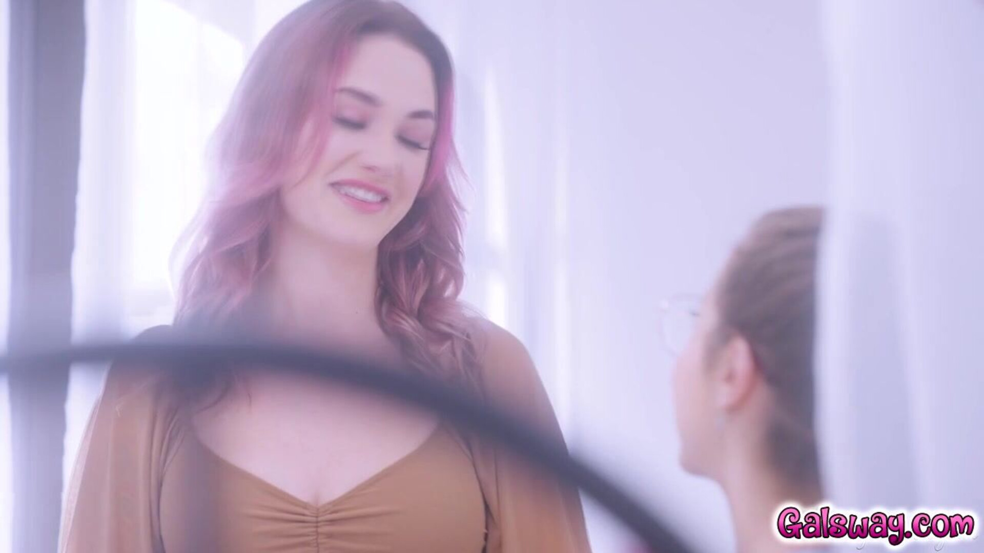 Siri and Spencer had passionate and playful sex - girlsway - brunette - big tits - natural tits - fingering - tattoos - hairy - facesitting - tribbing - lesbian