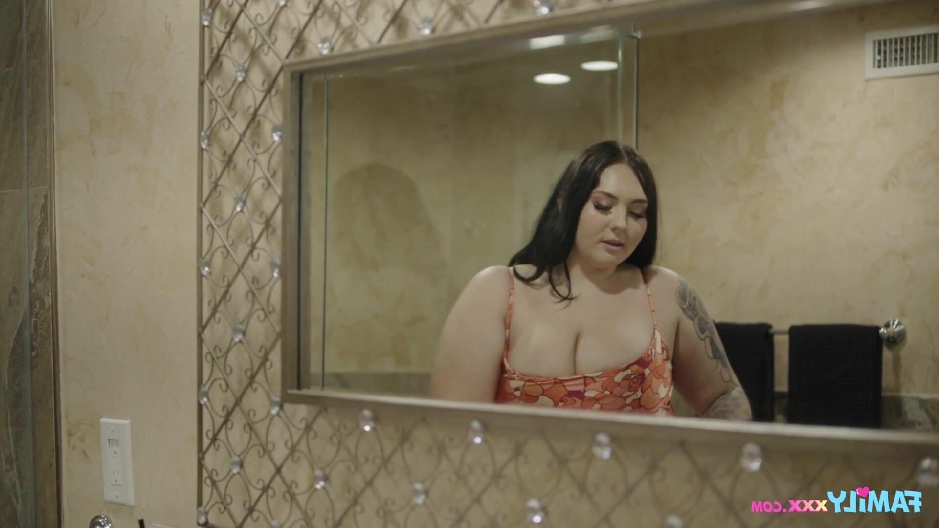 The shapely stepsister, Jadynn Stone, harbors a scorching, profound desire - blowjob - bbw - cumshot - facesitting - tattoo - big natural tits - eating pussy - big cock - fantasy - role play