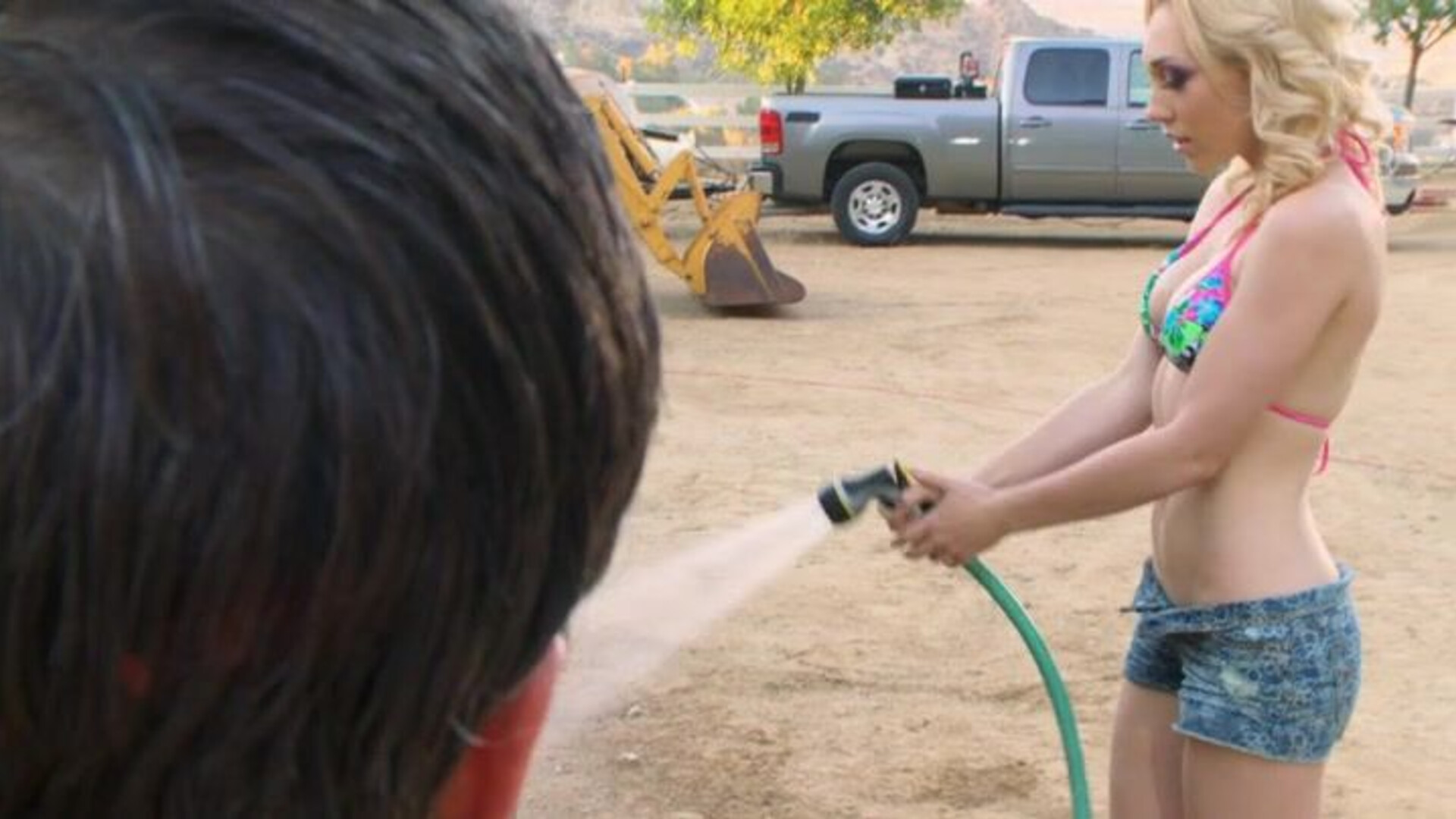 Anal Car Wash Angels (2012) - anal - car wash - oil - soap - outdoor