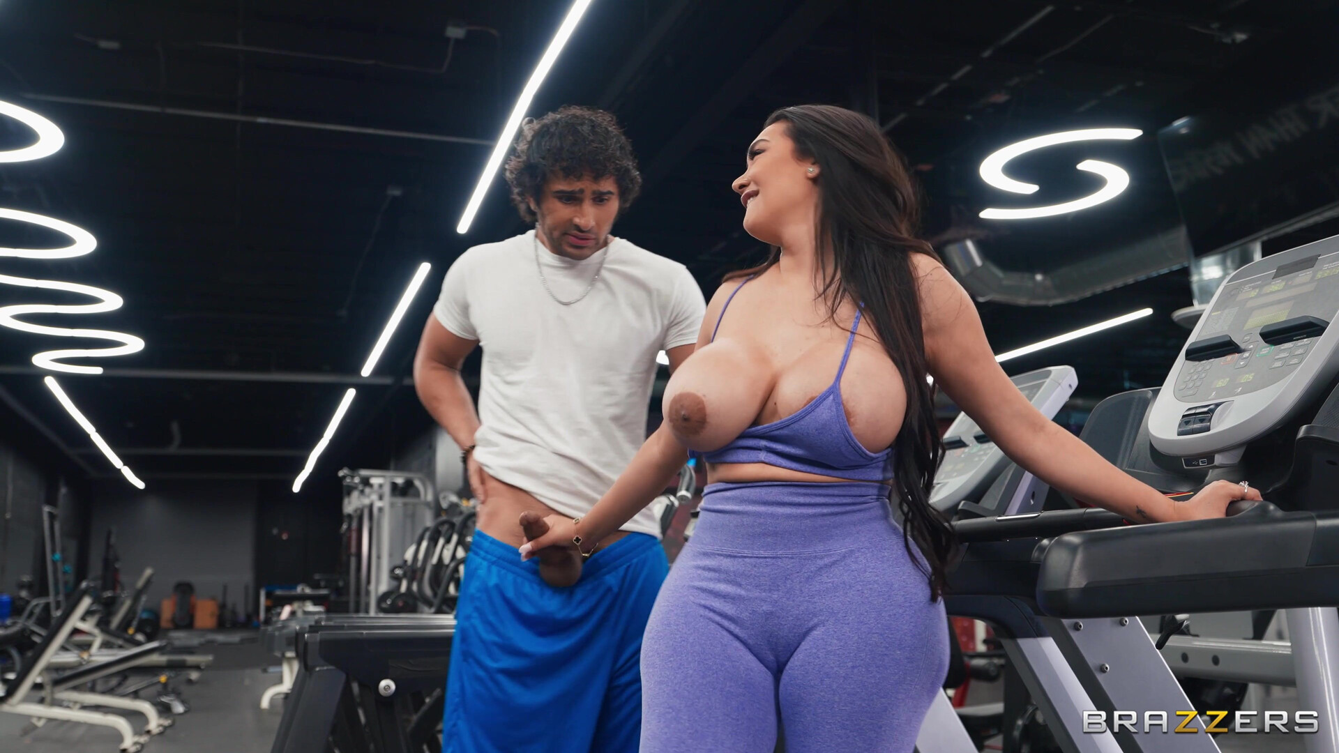 Big Ass MILF Nataly Ordonez Watching Him Jog In Gym & Fucked Big Dick (2160)4K - big tits - big dick - fuck - latina - cuckold - gym - hardcore - interracial - bbcs - creampie