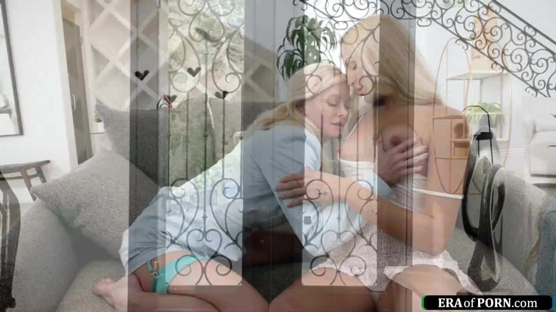 Busty milf fingers her blonde gf pussy - lesbian - old and young - finger - big tits - milf - oral - small tits - shaved - trib - masturbation