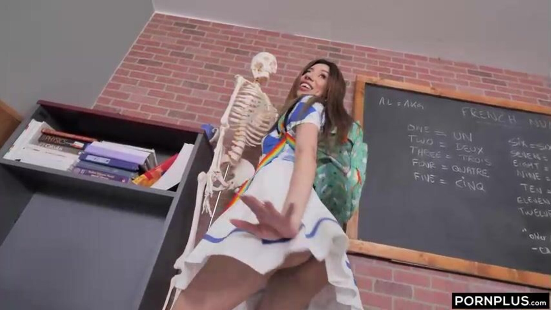 Camilla Cream Showering With Teacher - blowjob - hardcore