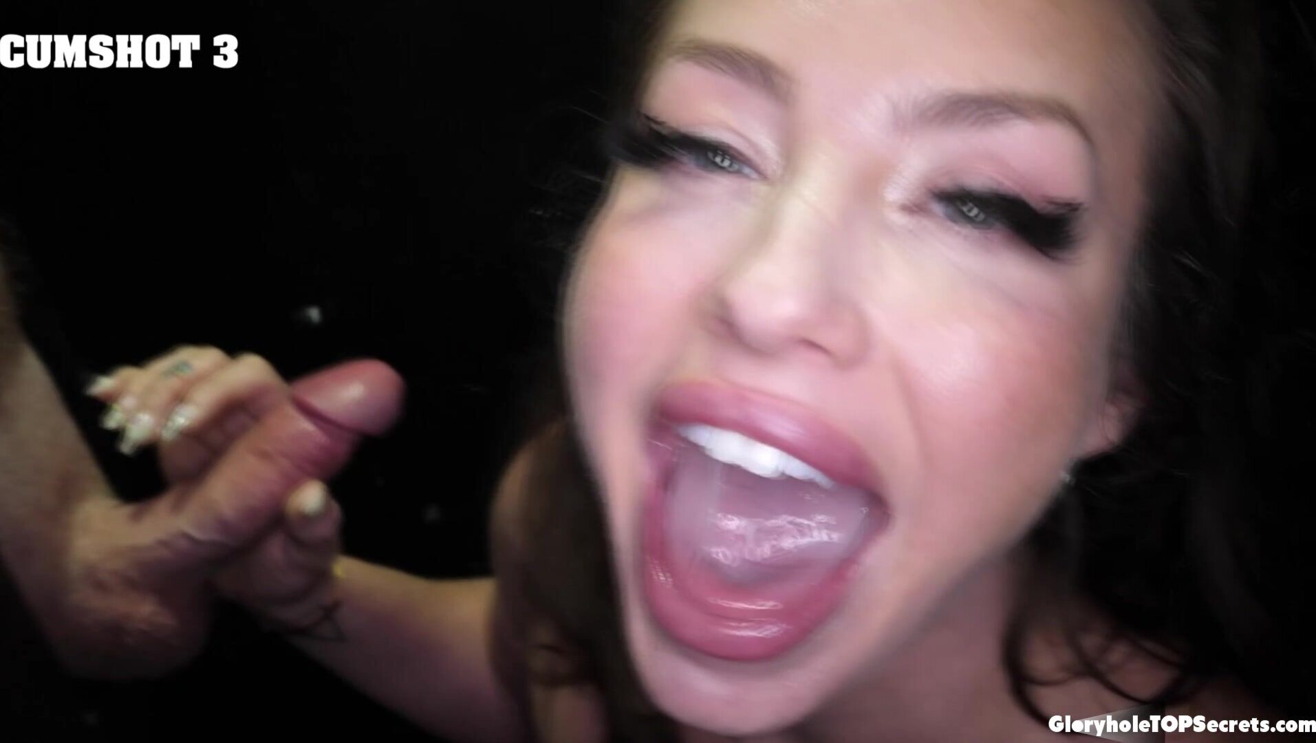 Damn Mandy! 11 cumshots is really good! - gloryhole - blowjob - oral - cumshot - cum swallowing - cum on tongue - interracial - handjob - deepthroat - sloppy