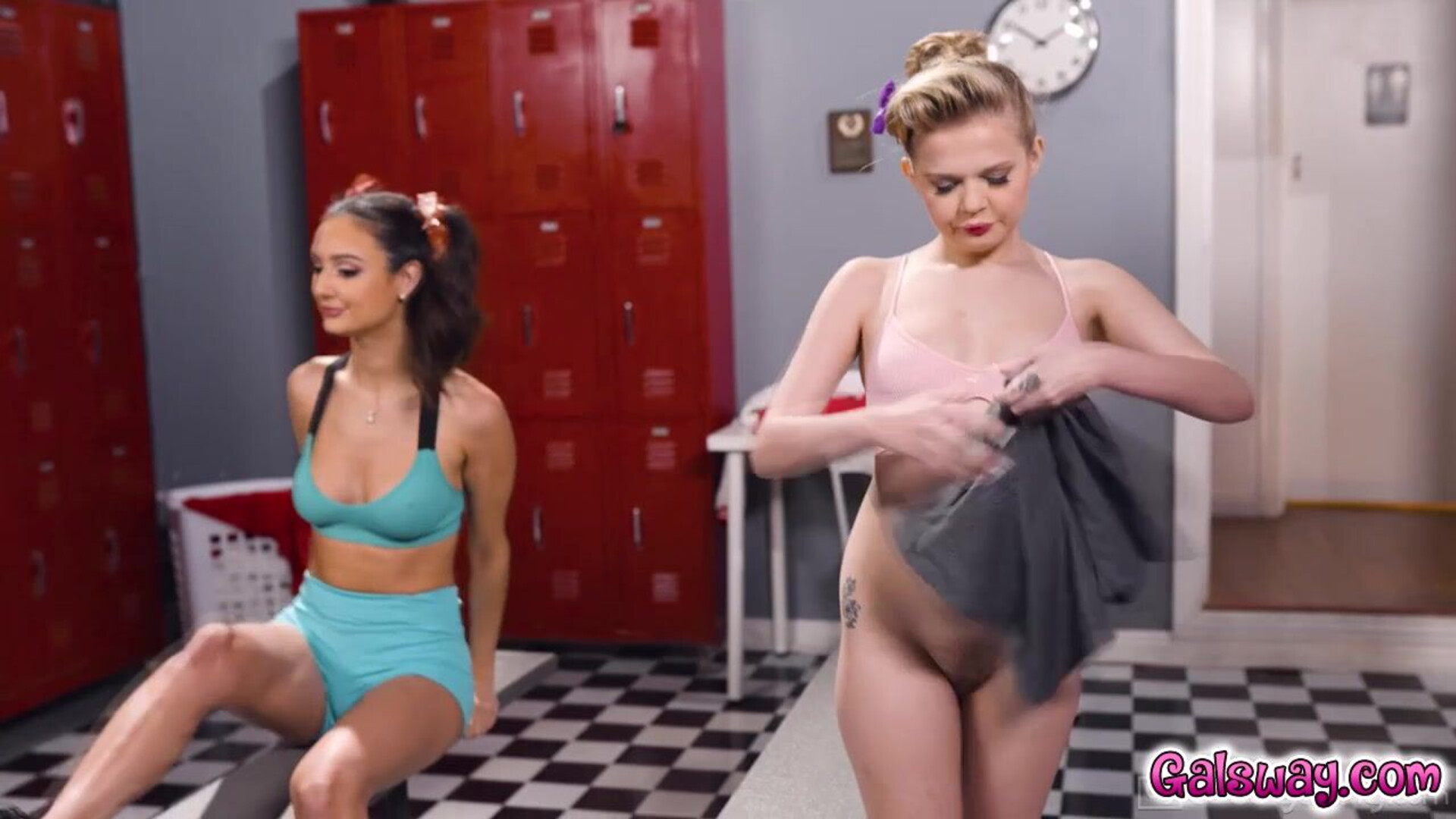 Eliza Ibarra and Coco start making out - girlsway - blonde - brunette - natural tits - small tits - toys - petite - hairy - facesitting - tribbing