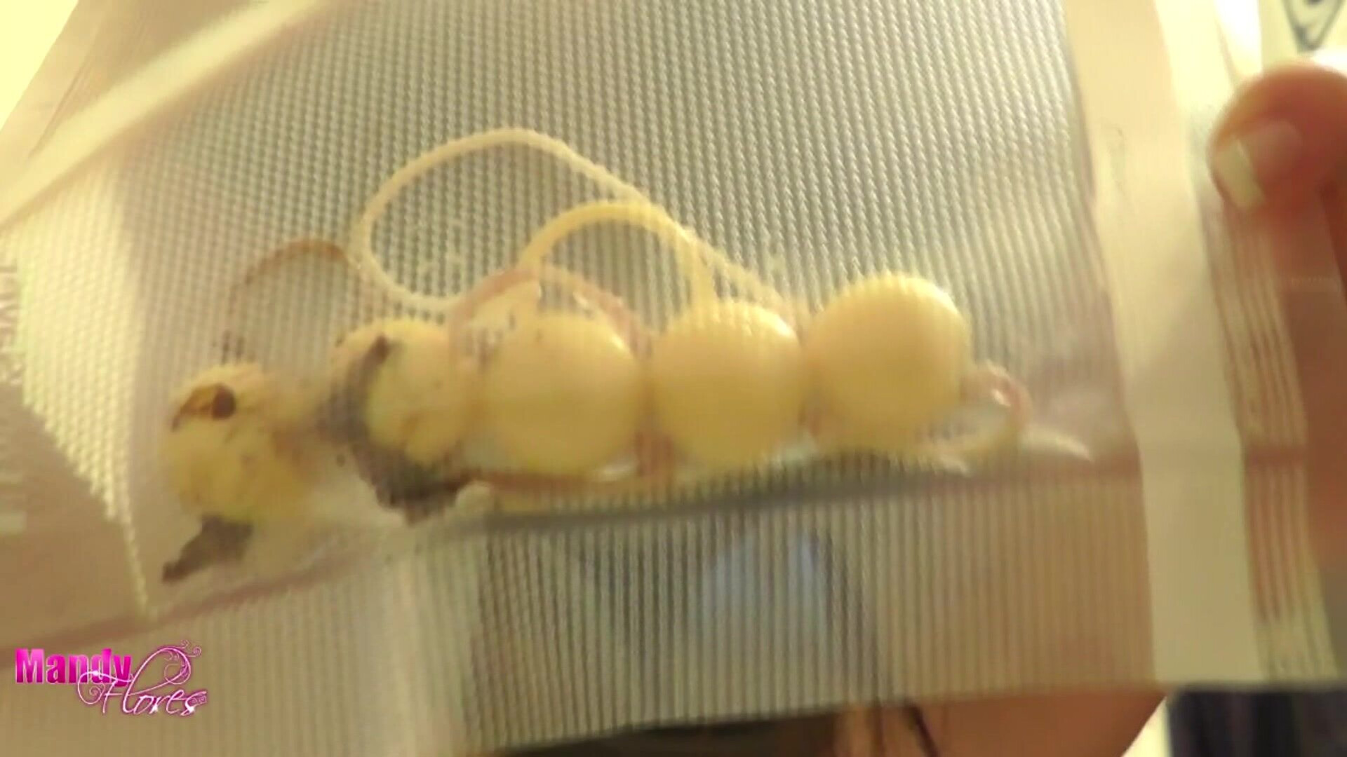 Mandy Flores Yellow Anal Beads And A Bowl Of Shit - milf - big tits - masturbation
