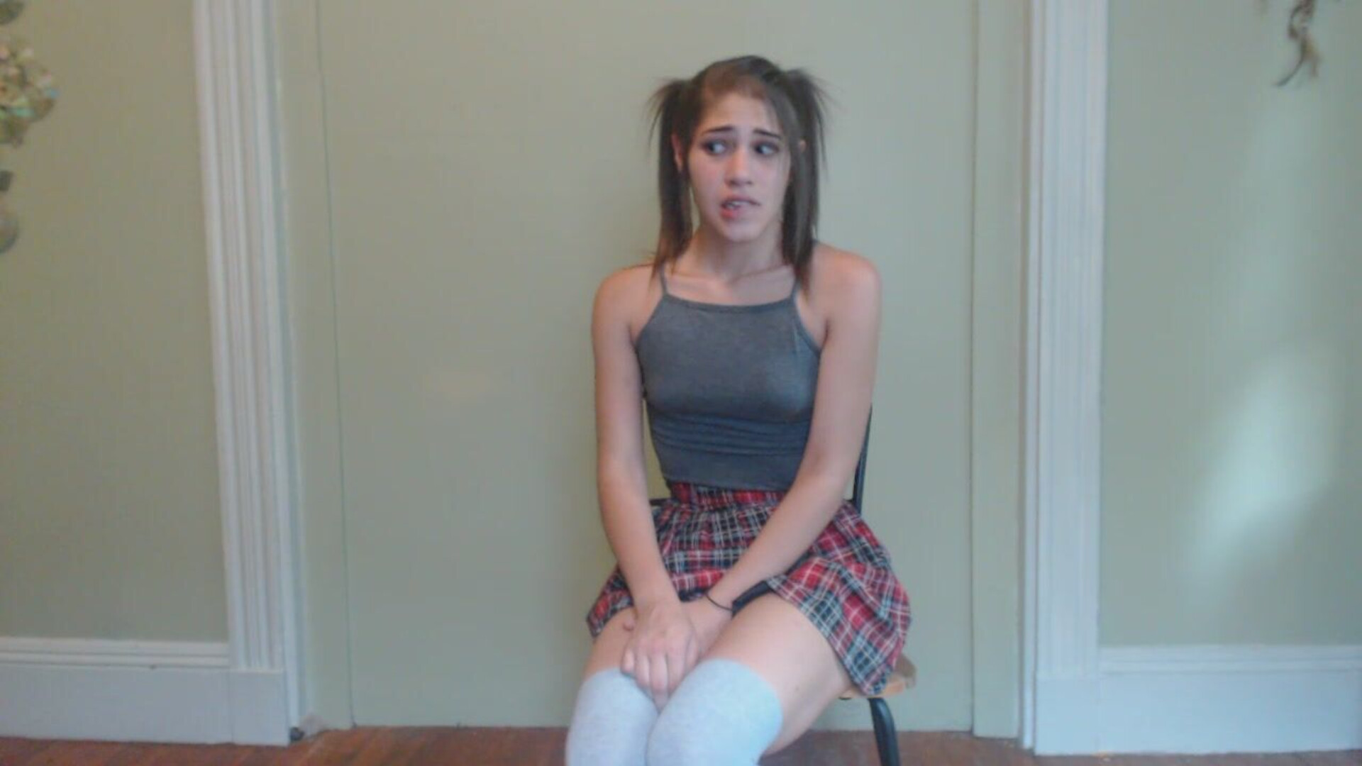 Sasha V Sasha Gets In Trouble - small tits - solo - amateur