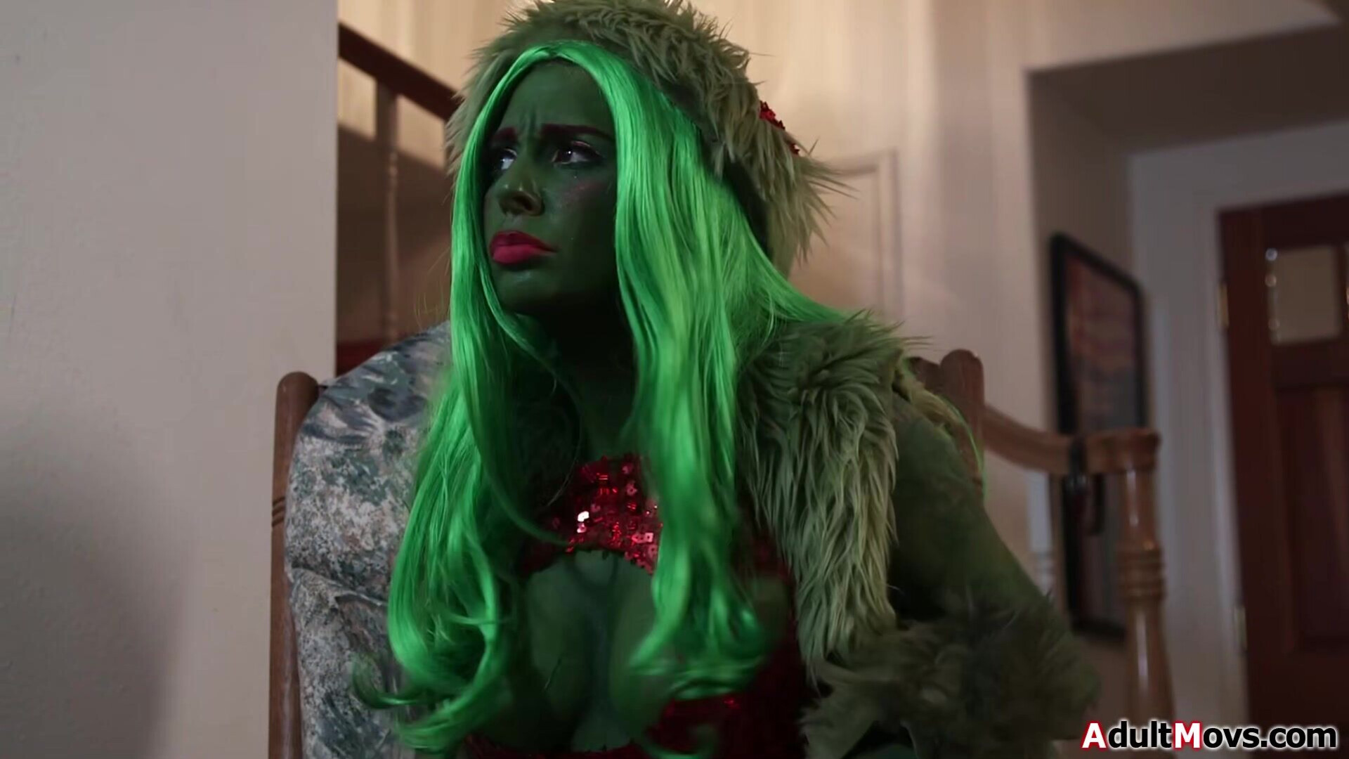 The Grinch is in doubt and rubs one out - parody - christmas - grinch - anal - big tits - oral - facefuck - tattoo - shaved - gape