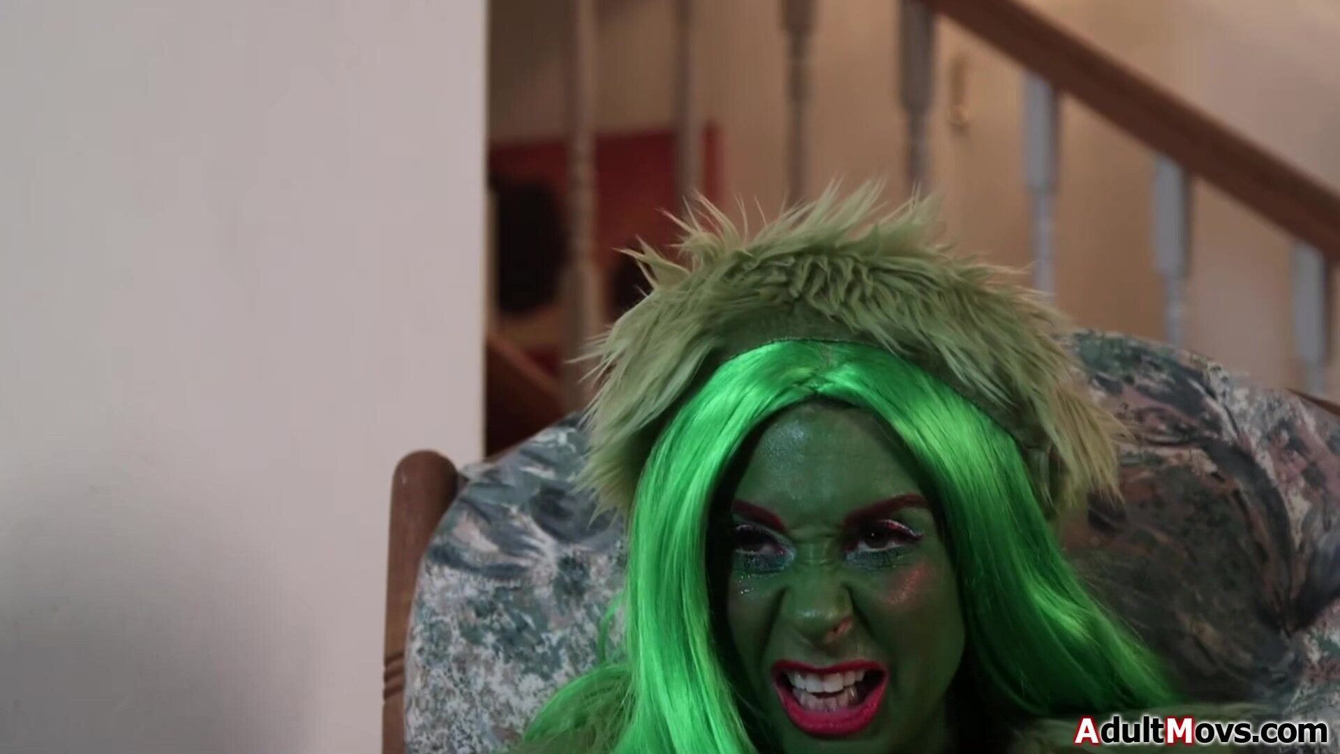 The Grinch is in doubt and rubs one out - parody - christmas - grinch - anal - big tits - oral - facefuck - tattoo - shaved - gape