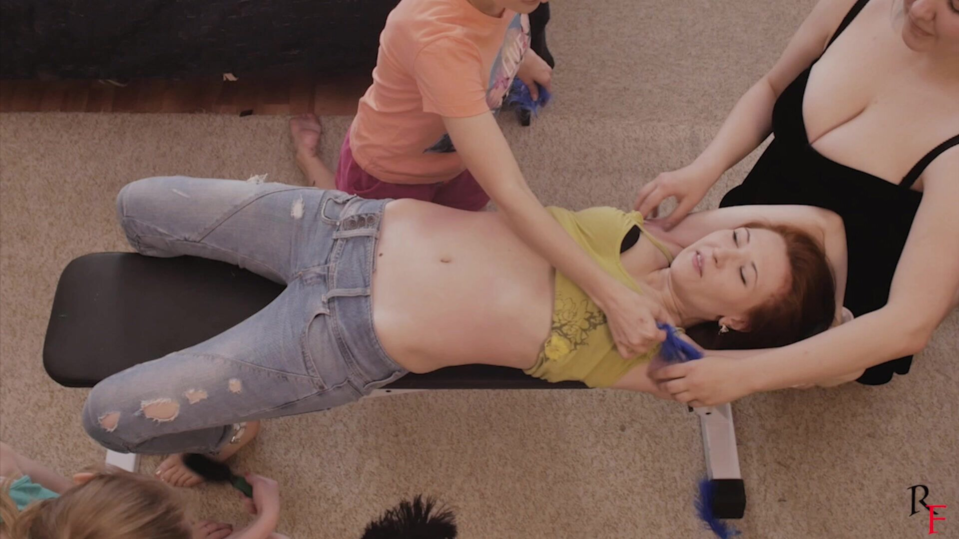 TickleTherapy Tickle Attack On Maria By Vila, Dunya And Miss Fatty - fetish - russian - teen