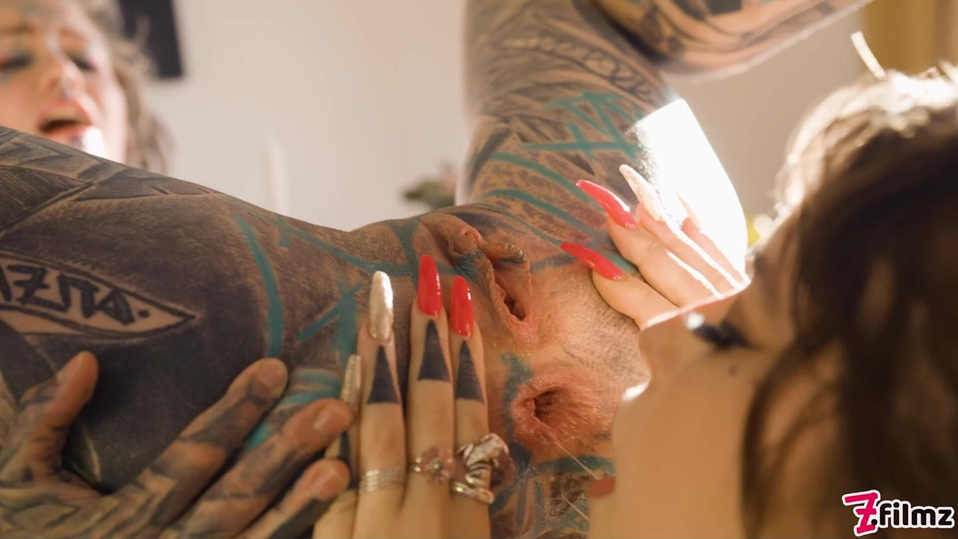 Anuskatzz squirts all over Eden Ivy - zfilmz - tattoos - tattooed - pussy licking - rimjob - toy - anal - fingering - blonde - brunette