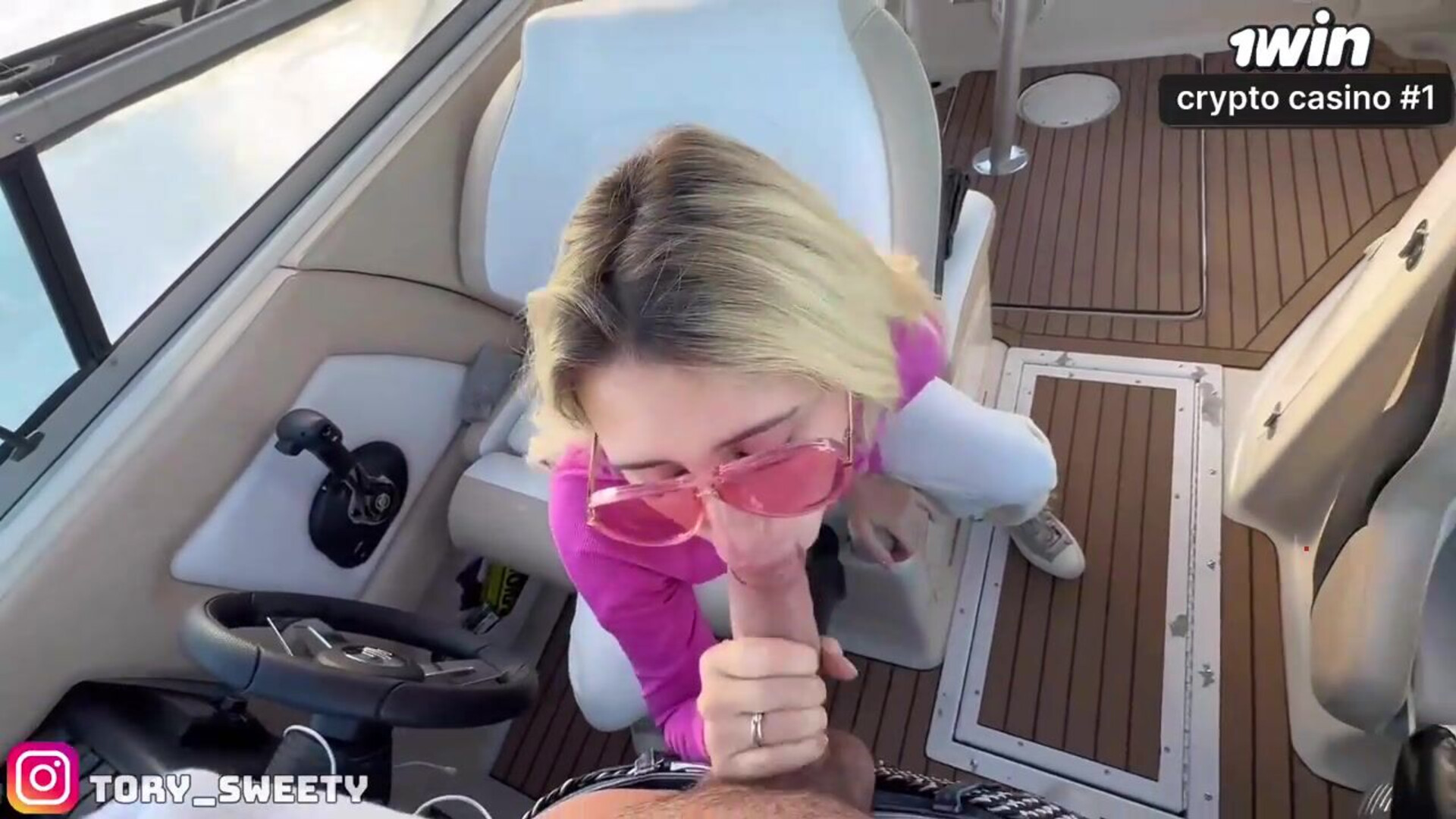 Captain's amazing risky boat fuck. Hot platinum blonde gets stuffed with massive dick - big dick tight pussy - cum in mouth - cum swallow - babe - hot blonde - reality - real couple homemade - hard fast fuck - outdoor sex - boat fuck