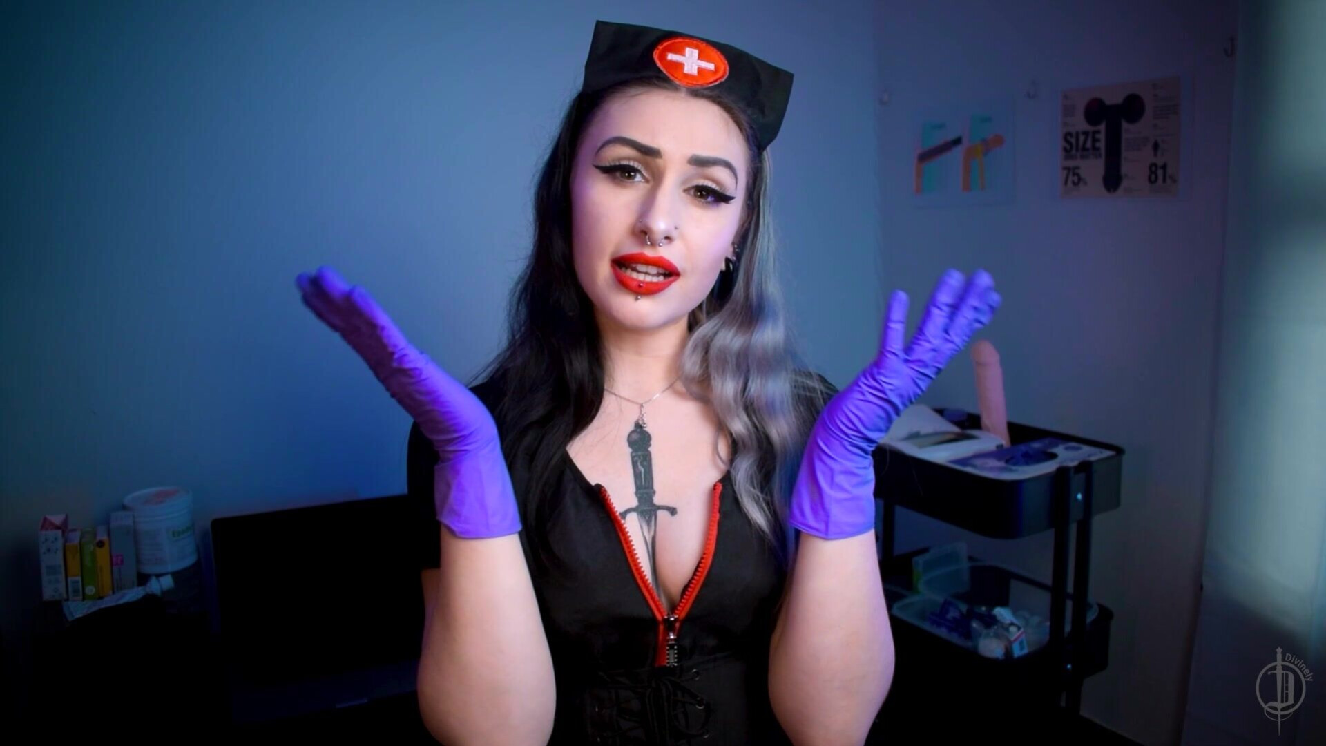 Divinely Nurse Medical Glove Handjob POV - solo - toys - amateur