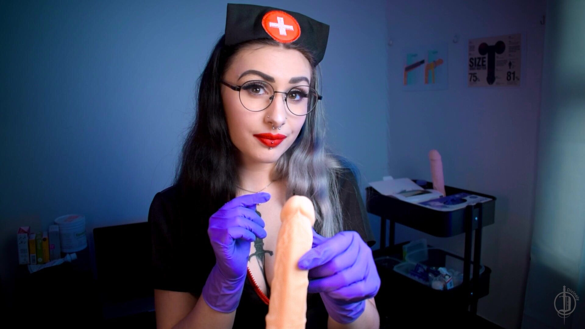 Divinely Nurse Medical Glove Handjob POV - solo - toys - amateur
