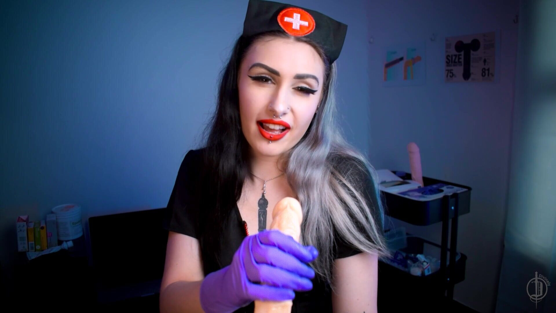 Divinely Nurse Medical Glove Handjob POV - solo - toys - amateur