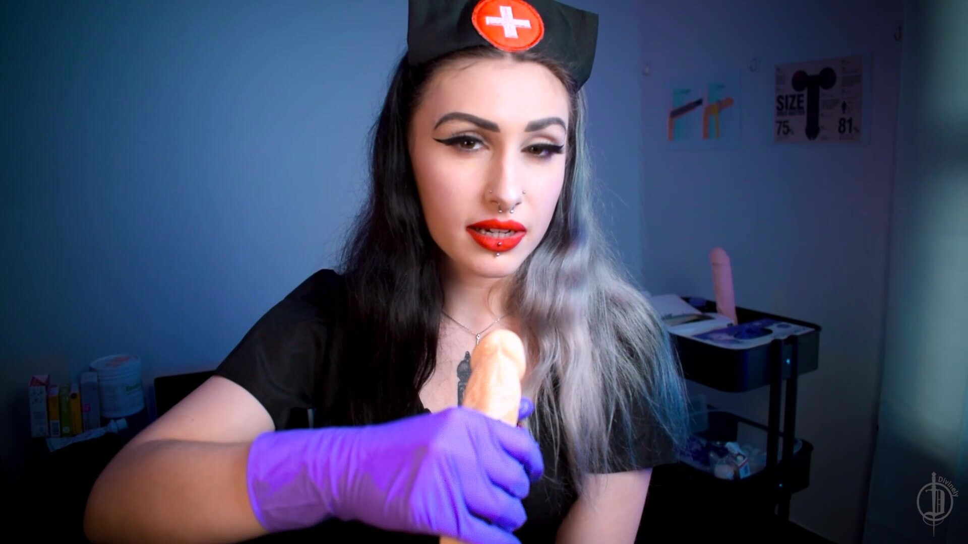 Divinely Nurse Medical Glove Handjob POV - solo - toys - amateur