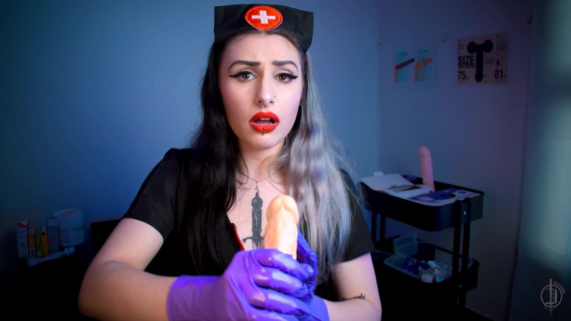 Divinely Nurse Medical Glove Handjob POV - solo - toys - amateur