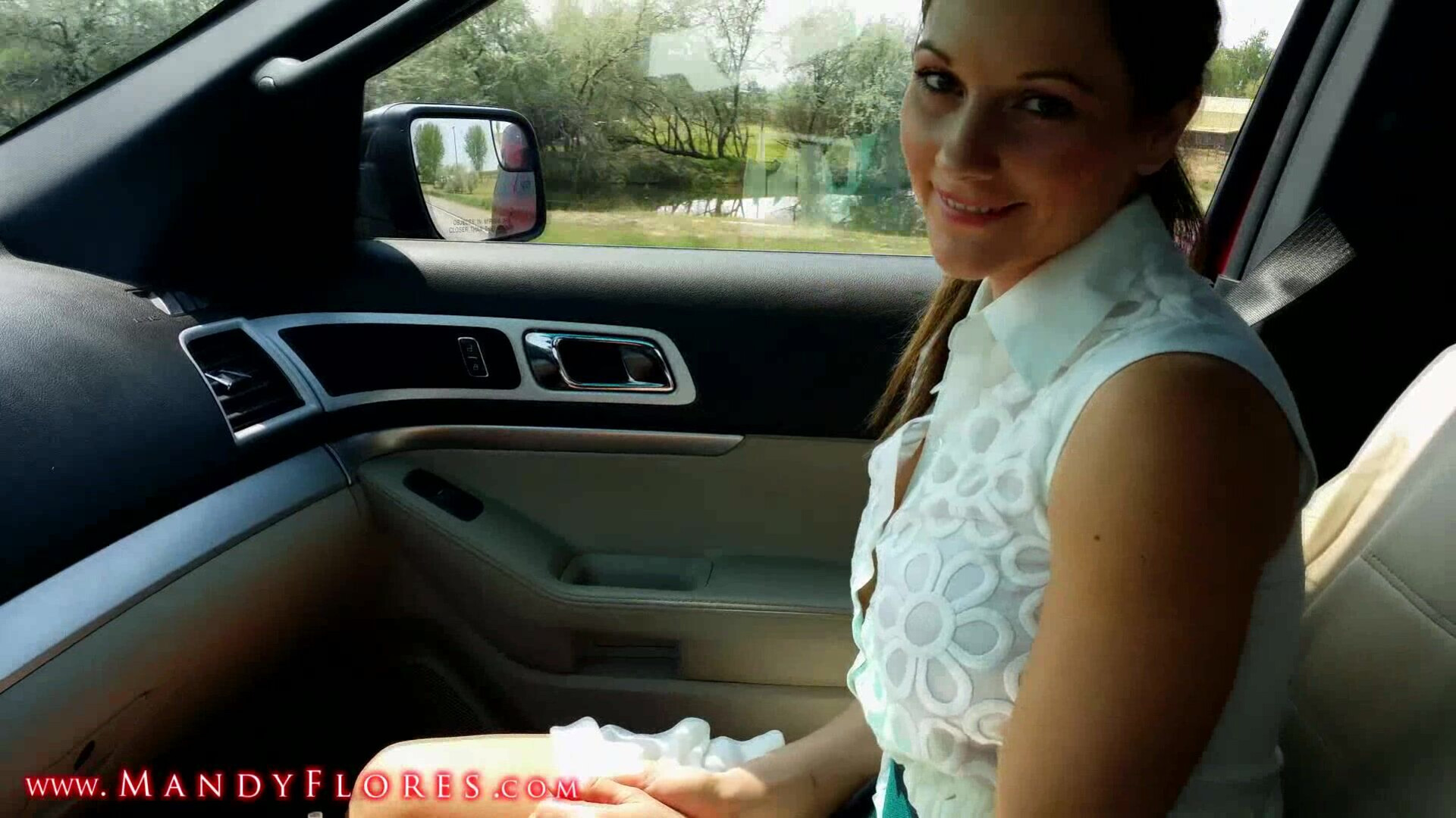Mandy Flores Outdoor Public Roadside Shit Joi With Slow Motion - milf - big tits - masturbation