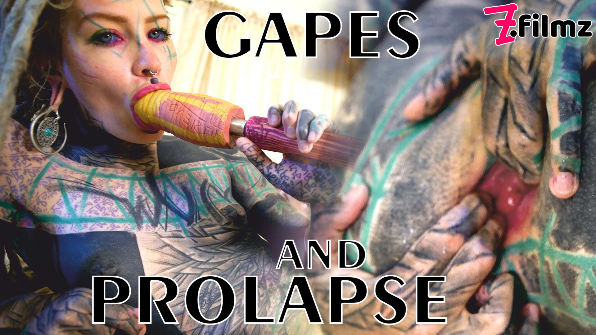 Tattooed girl fingering her pussy and ass - zfilmz - tattoos - tattooed - masturbating - anal - fingering - toy - gaping - blonde - small tits