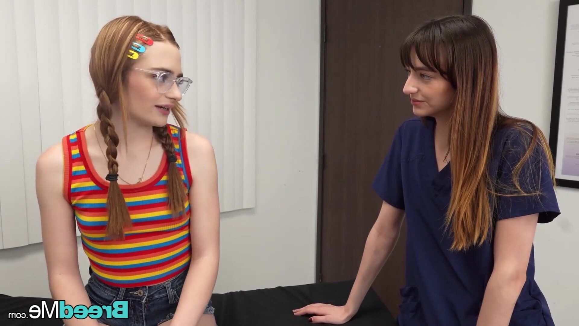 The alluring, fiery haired Reese Robbins, previously unable to conceive, has finally - amateur - teen (18+) - pregnant - creampie - skinny - doctor - eating pussy - threesome - missionary - socks