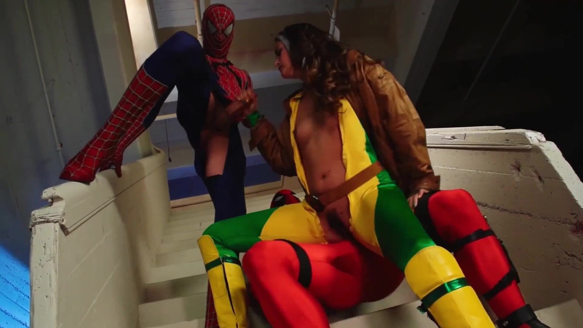 W0LV3R!N3 XXX - parody - anal - groupsex - superheroes - sex - cosplay - cumshot - blowjob - threesome - spiderman