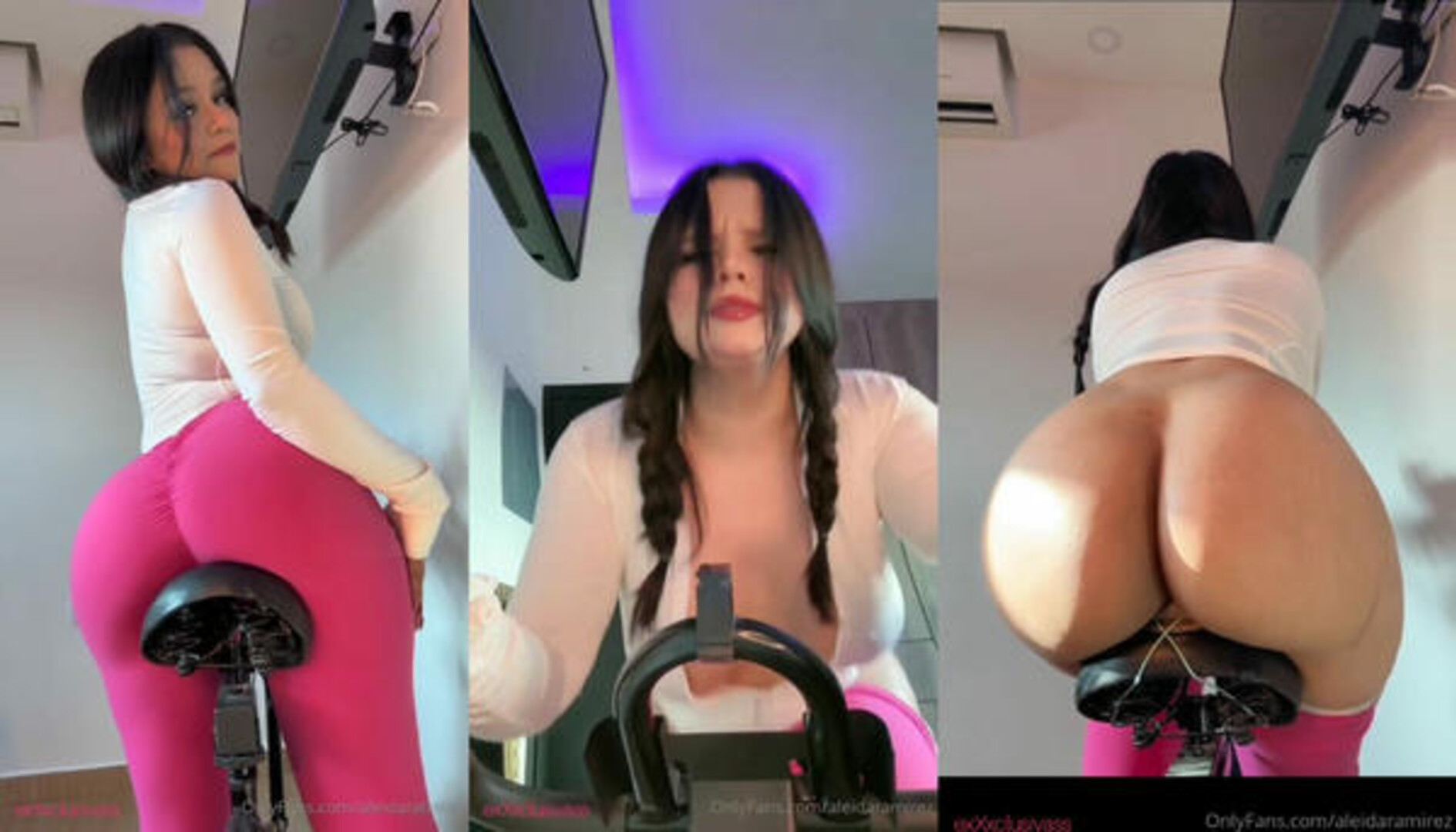 Aleida Ramirez Masturbates While Riding A Bike - curvy - big natural