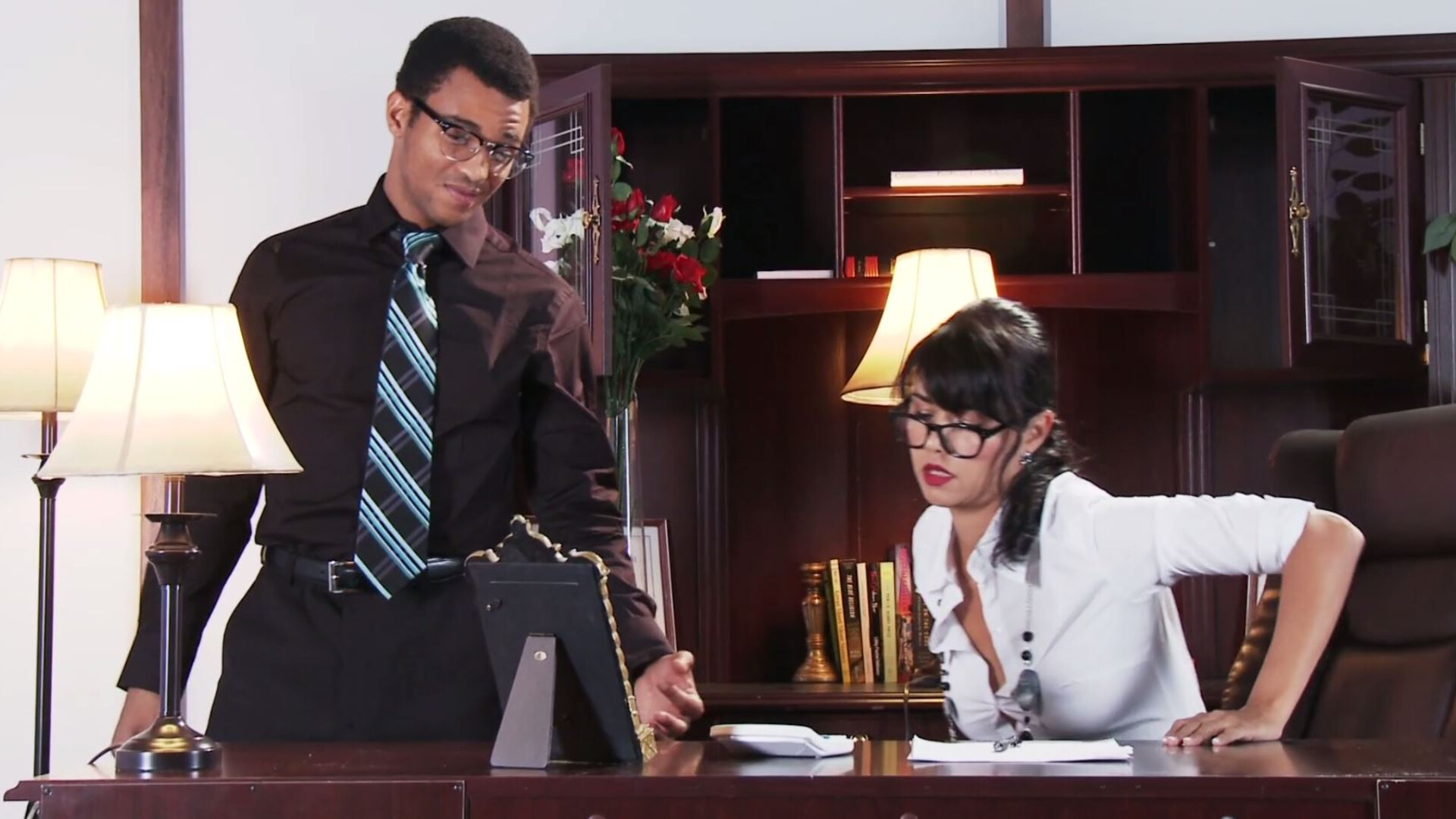 Anal Relax Time For Stressed Boss - milf - boss - office - interracial - hairy - anal - blowjob - facia - cumshoy