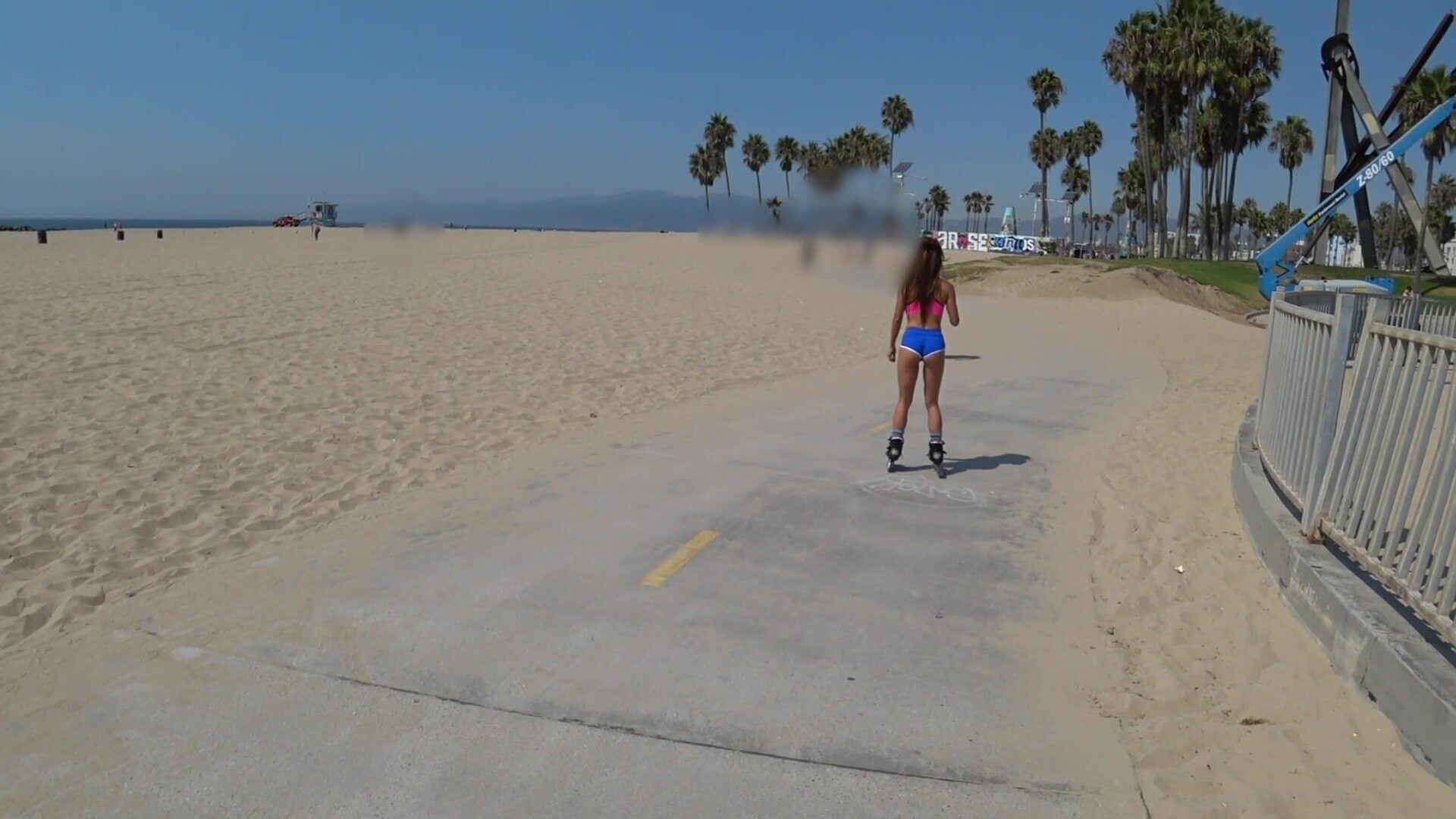 Ayumi Anal Plug And Cum On Public Venice Beach - masturbation - small tits - teen
