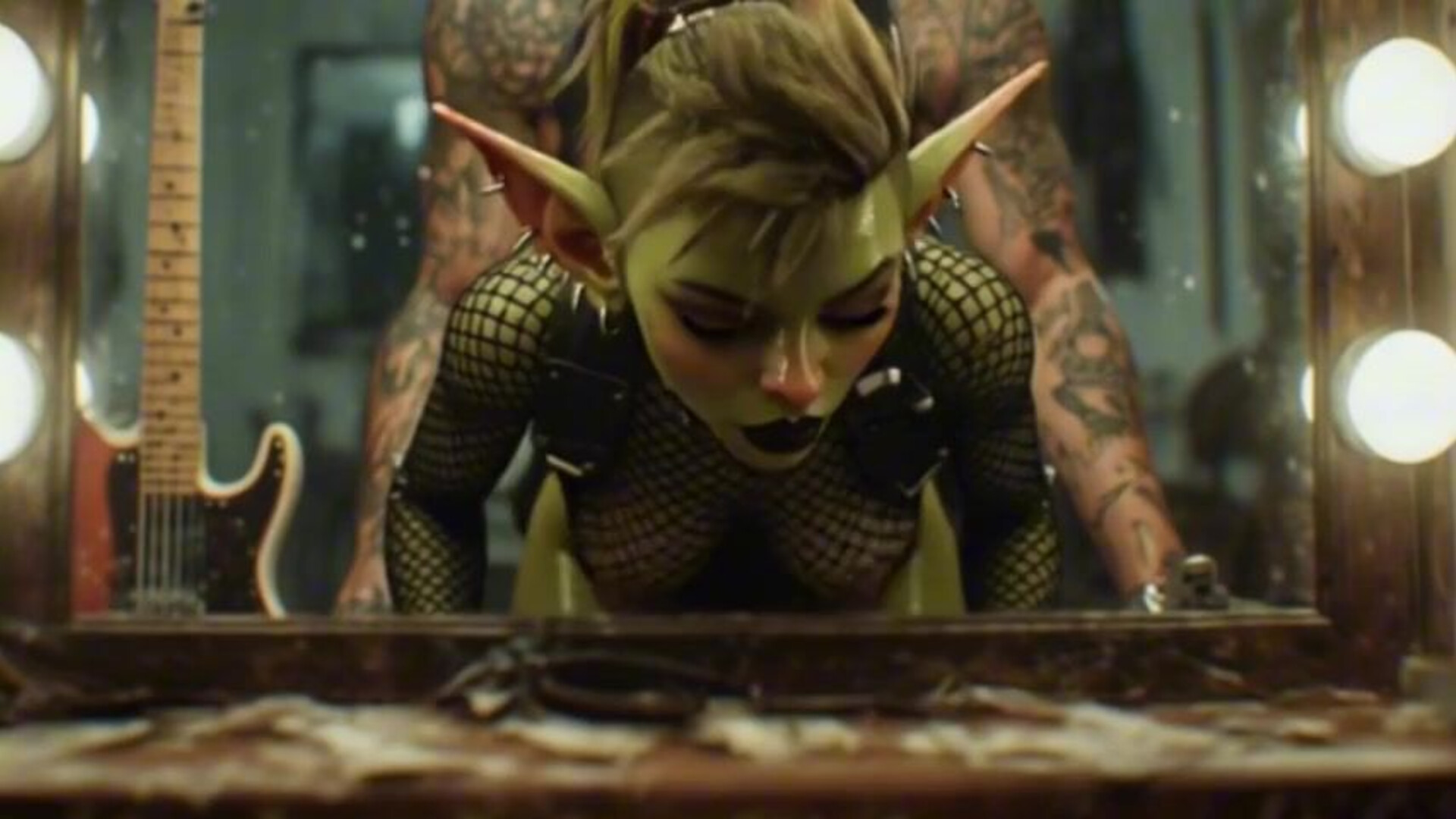 Backstage at the punk goblin concert - ai