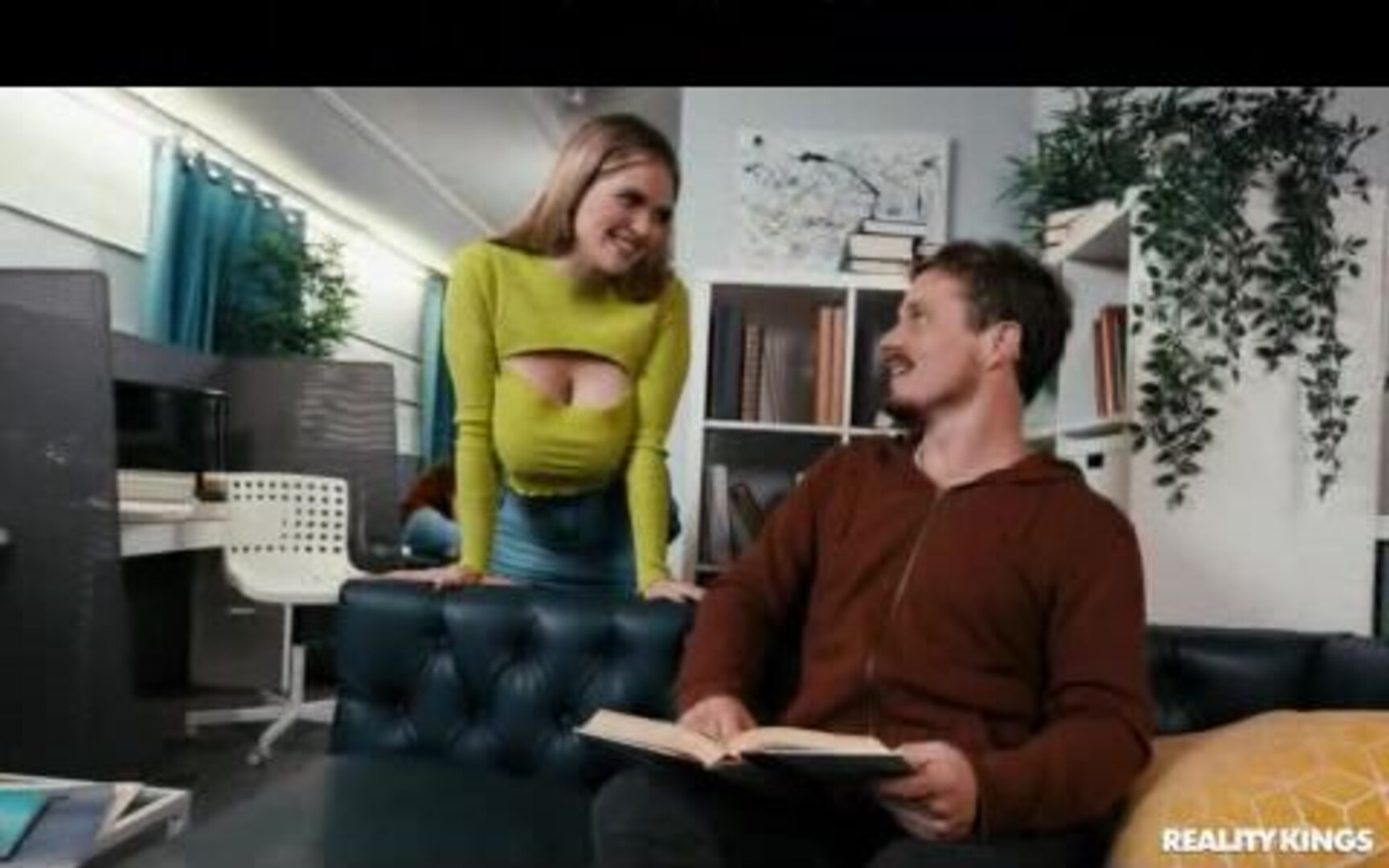 Cheating at the study hall - milf - wife - housewife - big tits - big boobs - cumshot - facial - blonde - cheating