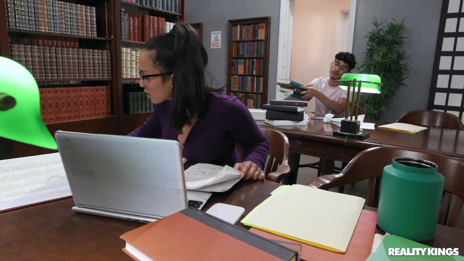Goofing Off In A Library 2 - fantasy