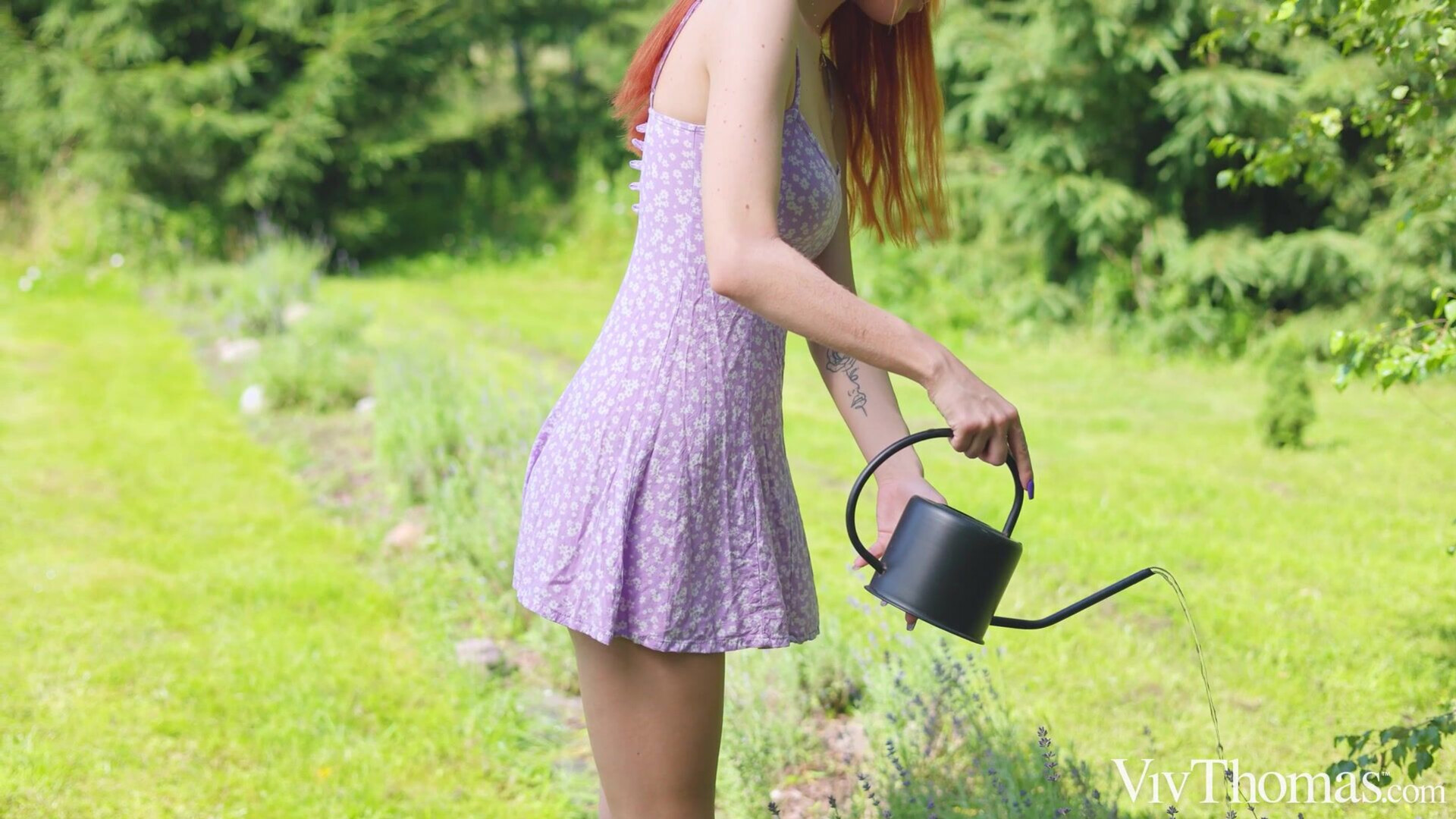 Lilly Mays, Casey A Garden Play - lesbian - pussy licking - red head