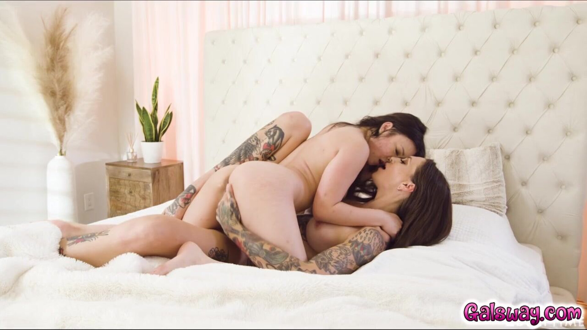 Lulu Chu is fed up with her roommate Rocky Emerson - brunette - big tits - small tits - fingering - tattoos - petite - asian - facesitting - tribbing - interracial