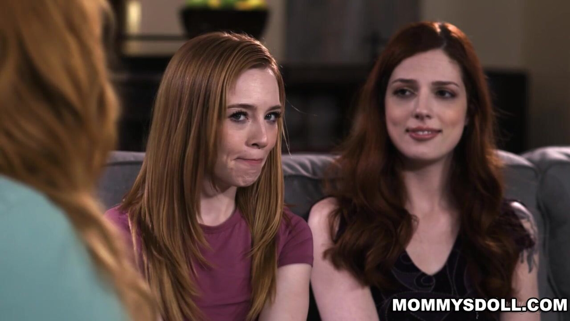 Madi and Scarlett seduced Lauren to have threesome - mommysgirl - redhead - big tits - threesome - natural tits - small tits - fingering - teen - milf - tattoos