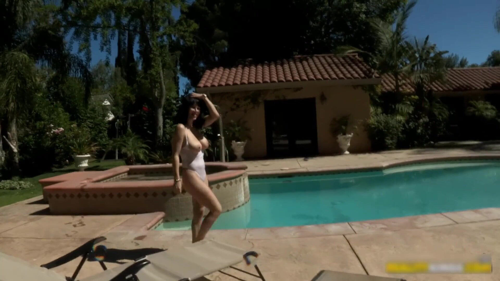 Rayveness By The Pool - babe - big tits - milf
