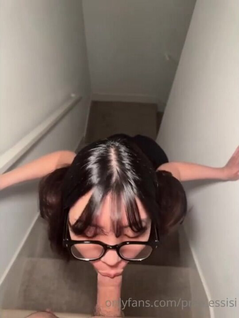 Sex On Stairs POV - big ass - big tits - blowjob - sex - fuck