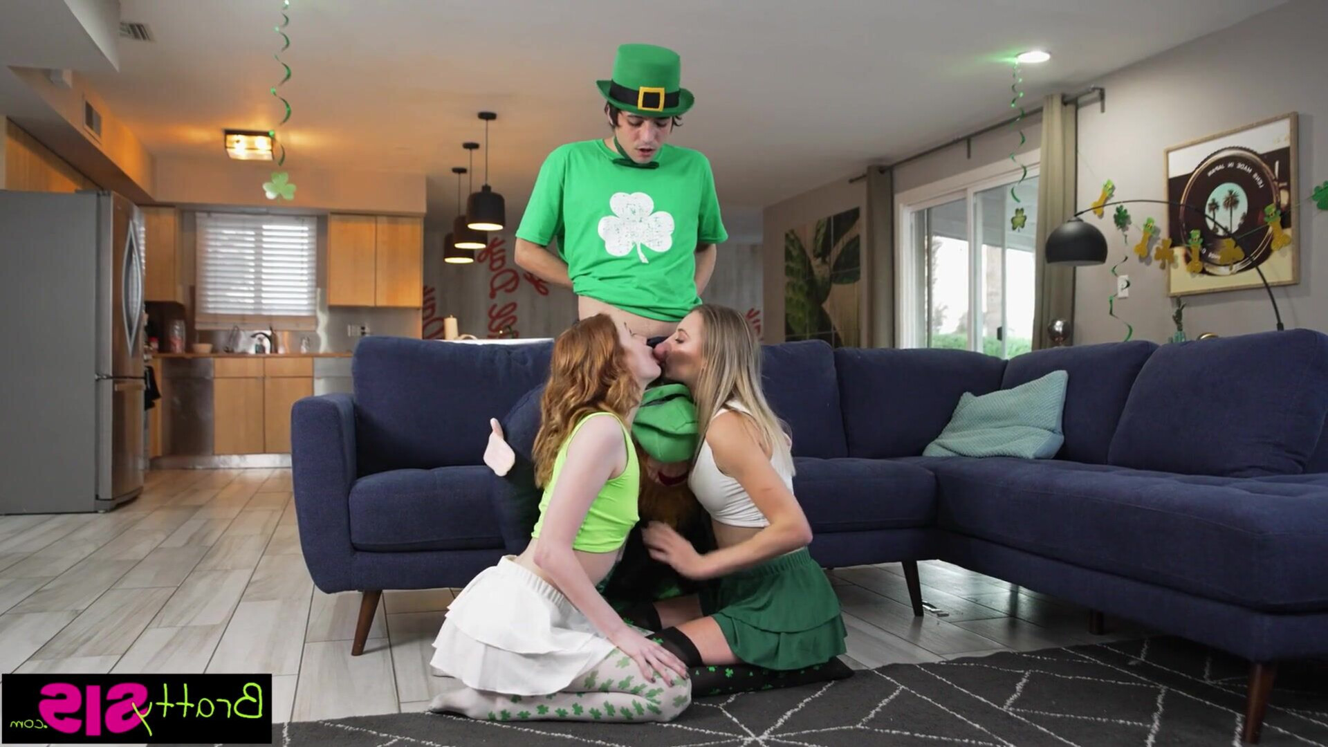 That's an erection belonging to a leprechaun - blowjob - teen (18+) - redhead - small tits - eating pussy - threesome - nude - small - boners - lead