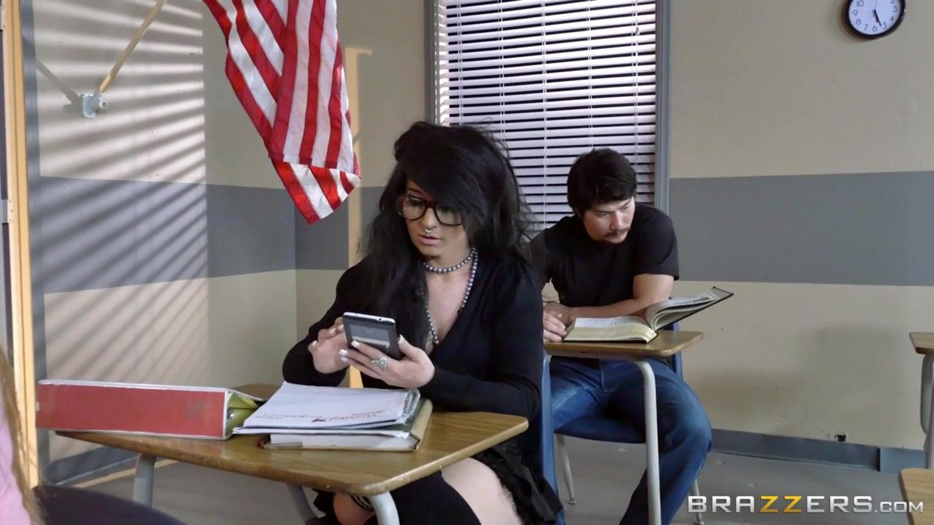Tia Cyrus Phys Ed - schoolgirl - interracial - classroom