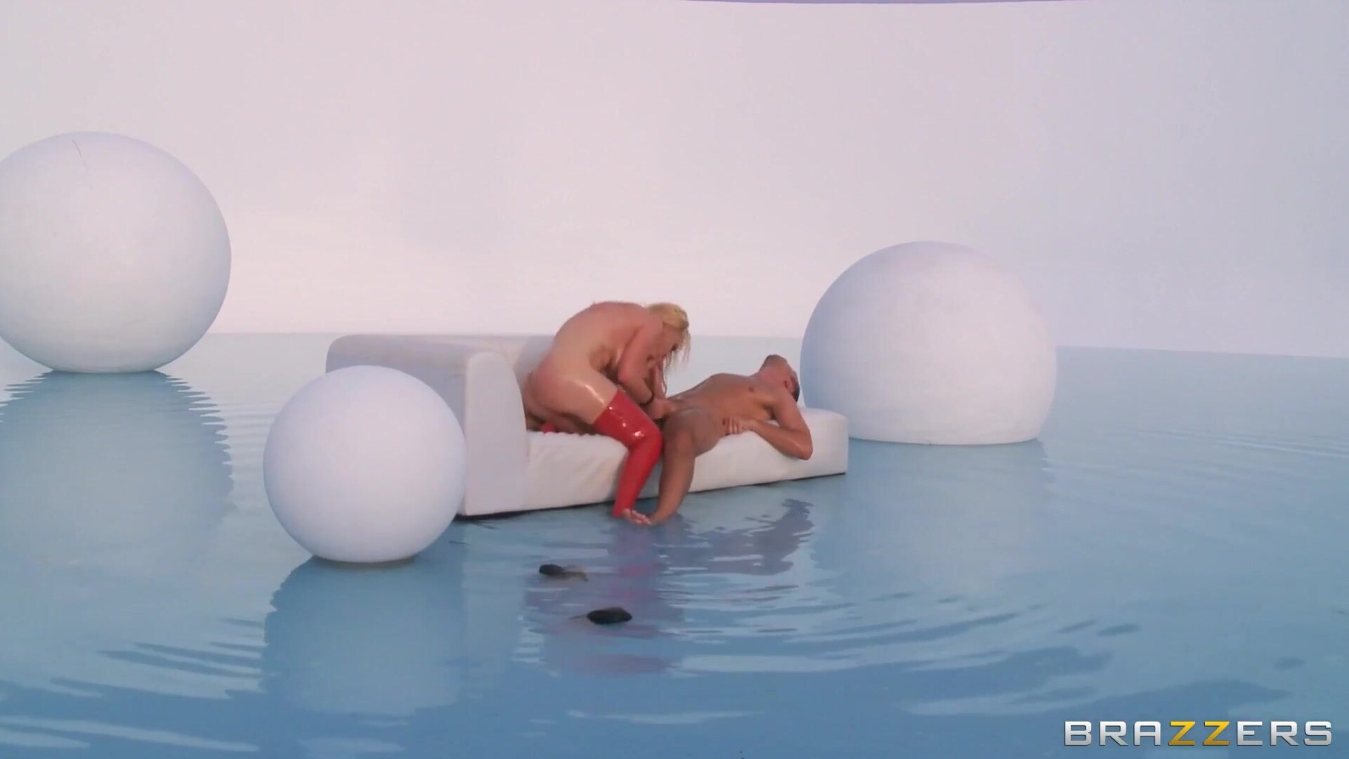 Wet Butt Sex Red Latex - anal