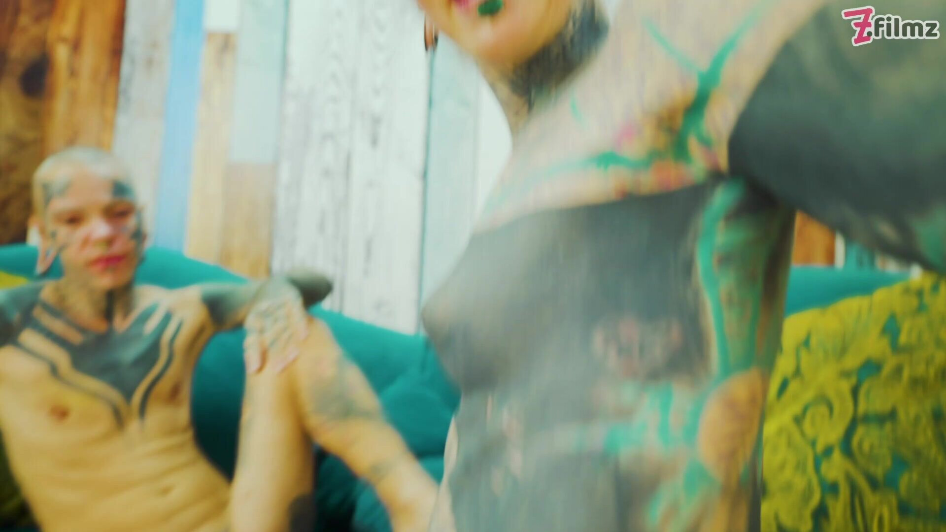 Alt beauty Anuskatzz stuffs Nahluu's pussy - zfilmz - tattoos - tattooed - trans - pussy licking - fingering - toy - blonde - small tits - piercings