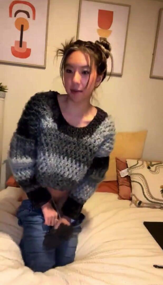 Asian fuzzy sweater fuck - asian